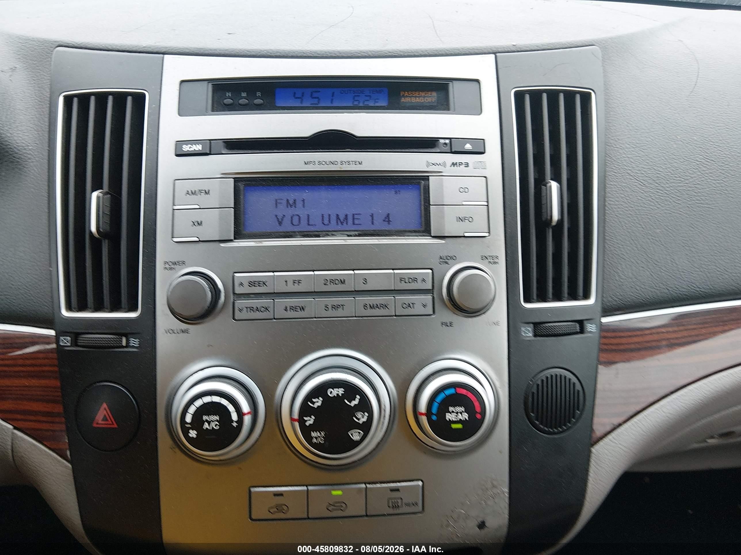 2008 Hyundai Veracruz Gls/limited/se Blue vin: KM8NU73C28U061696