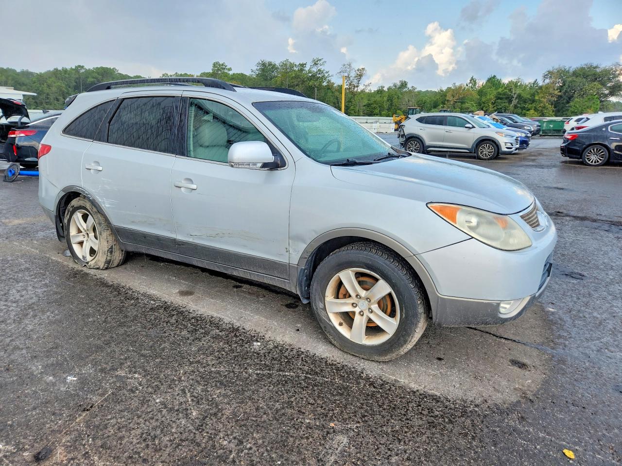 2009 Hyundai Veracruz Gls Silver vin: KM8NU73C29U079519