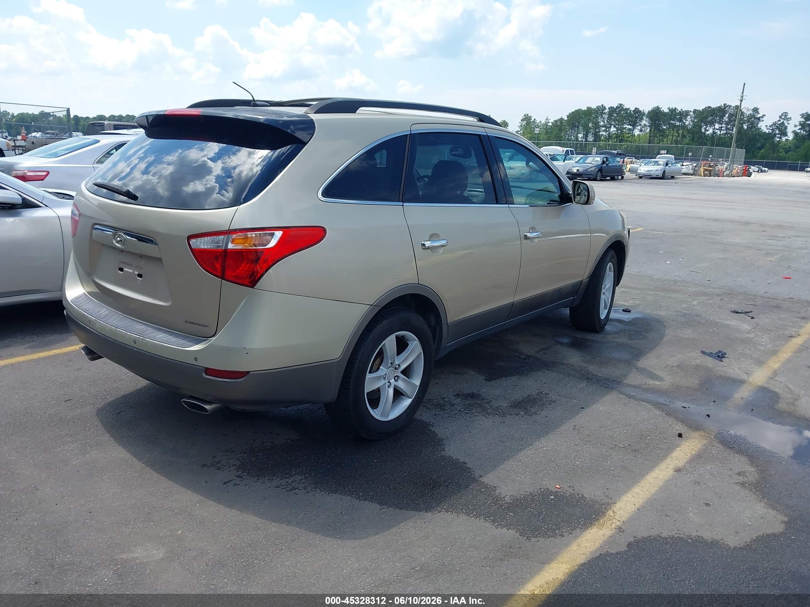 2007 Hyundai Veracruz   Gold vin: KM8NU73C37U013736