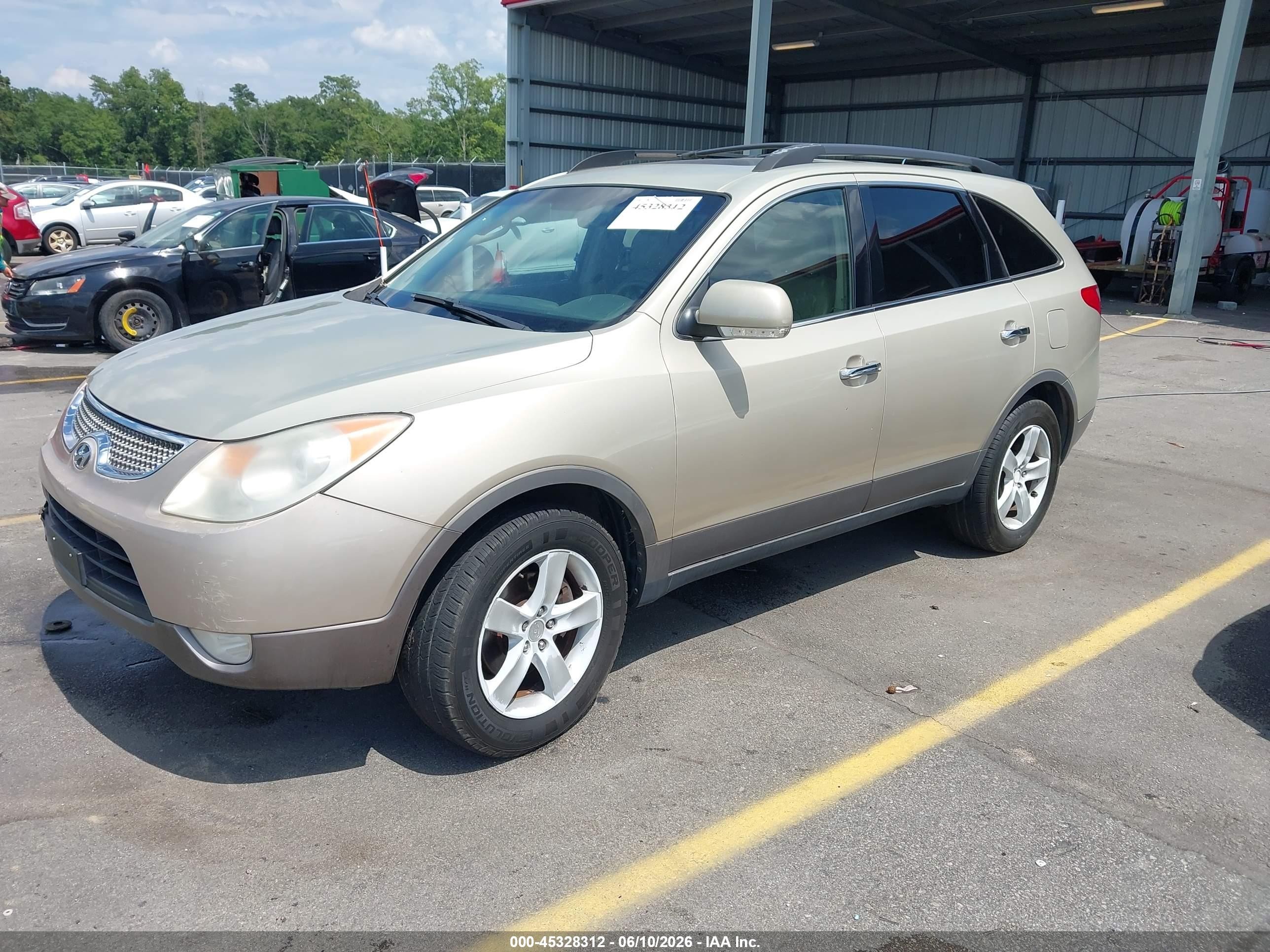 2007 Hyundai Veracruz   Gold vin: KM8NU73C37U013736