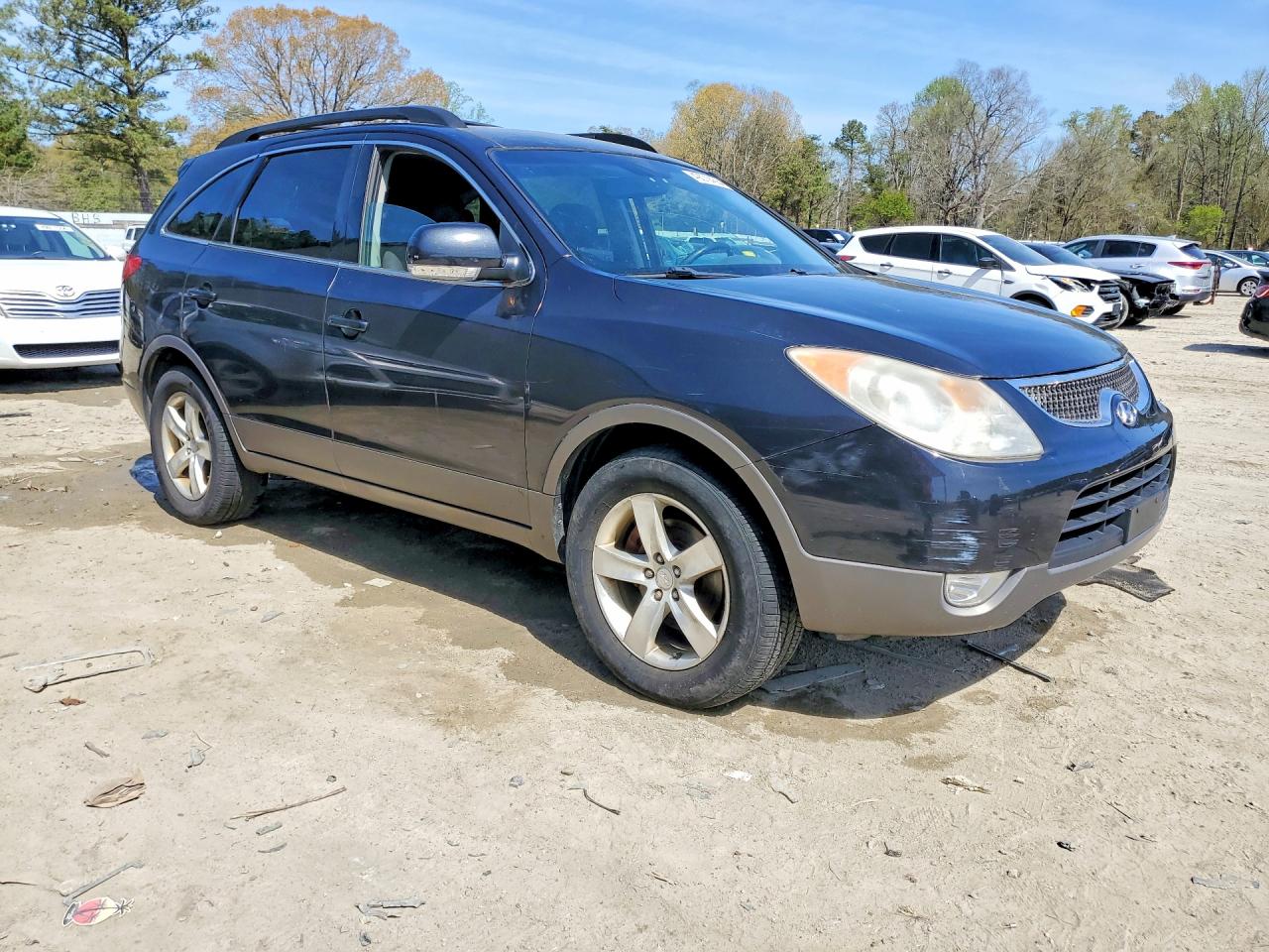 2007 Hyundai Veracruz Gls Black vin: KM8NU73C37U015518