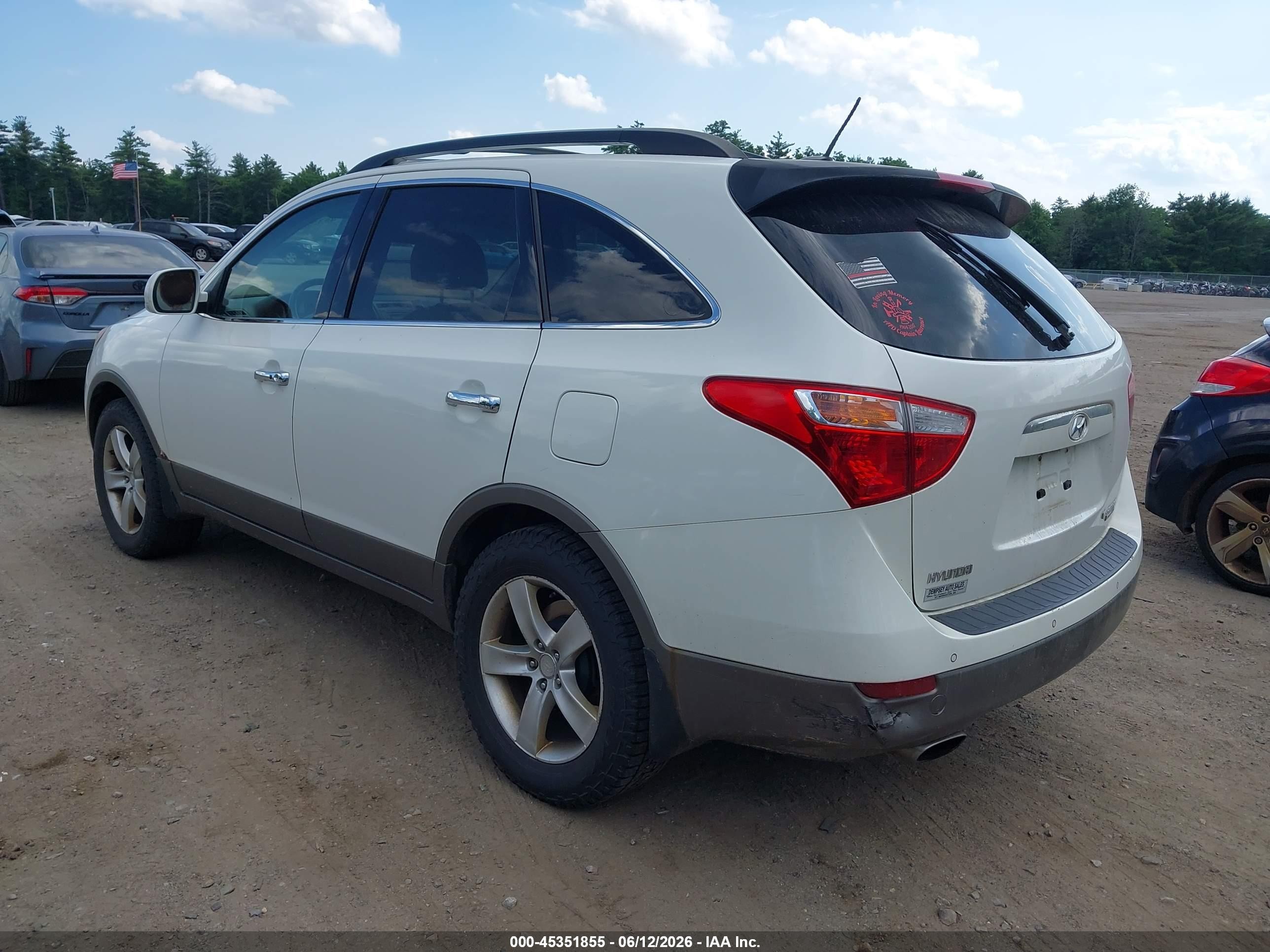 2008 Hyundai Veracruz Gls/limited/se White vin: KM8NU73C58U071784