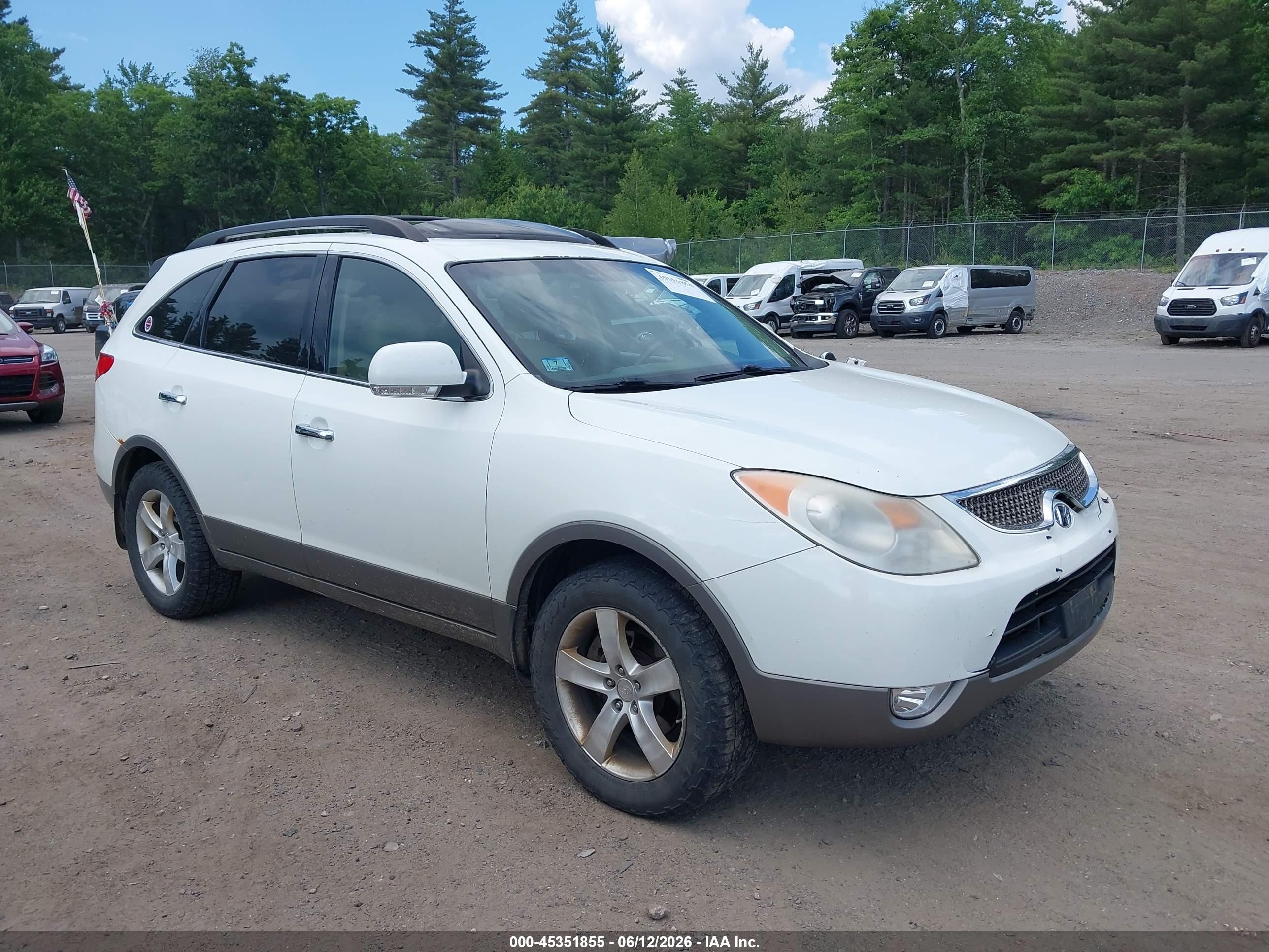 2008 Hyundai Veracruz Gls/limited/se White vin: KM8NU73C58U071784