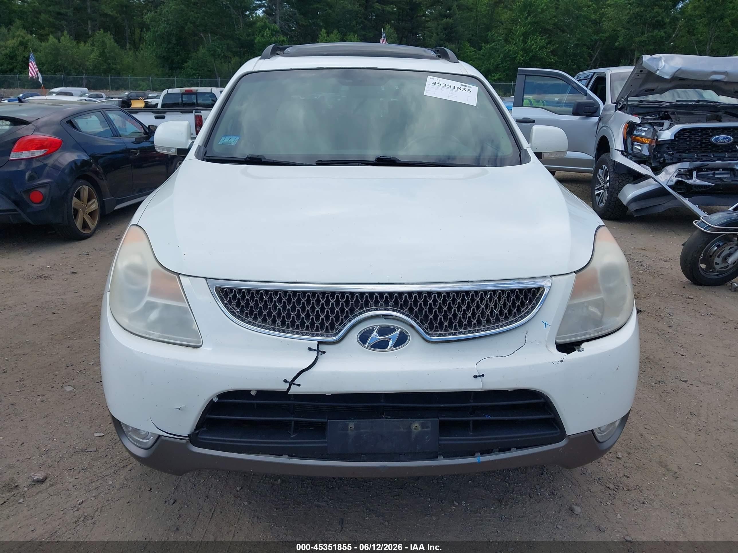 2008 Hyundai Veracruz Gls/limited/se White vin: KM8NU73C58U071784