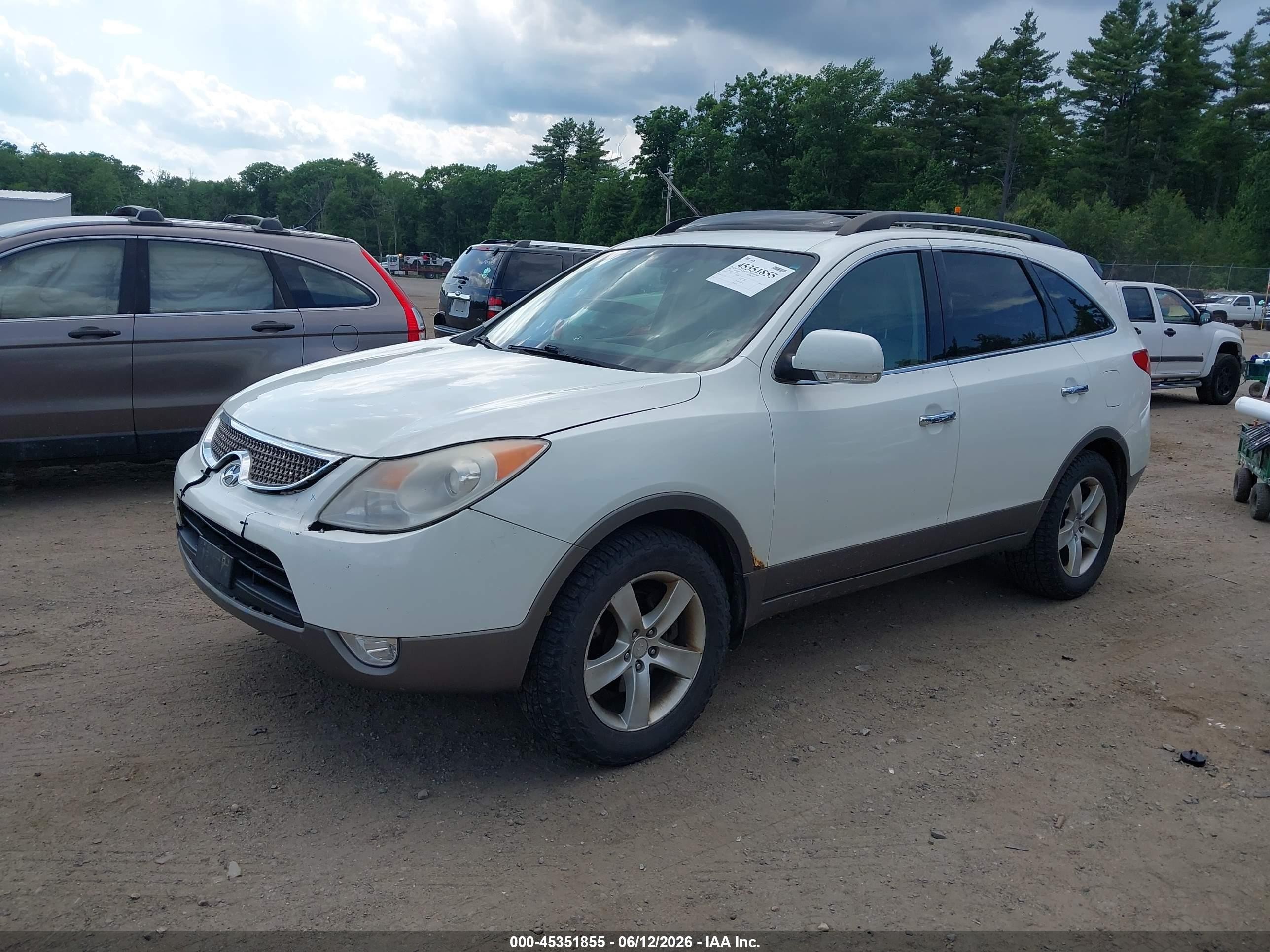 2008 Hyundai Veracruz Gls/limited/se White vin: KM8NU73C58U071784