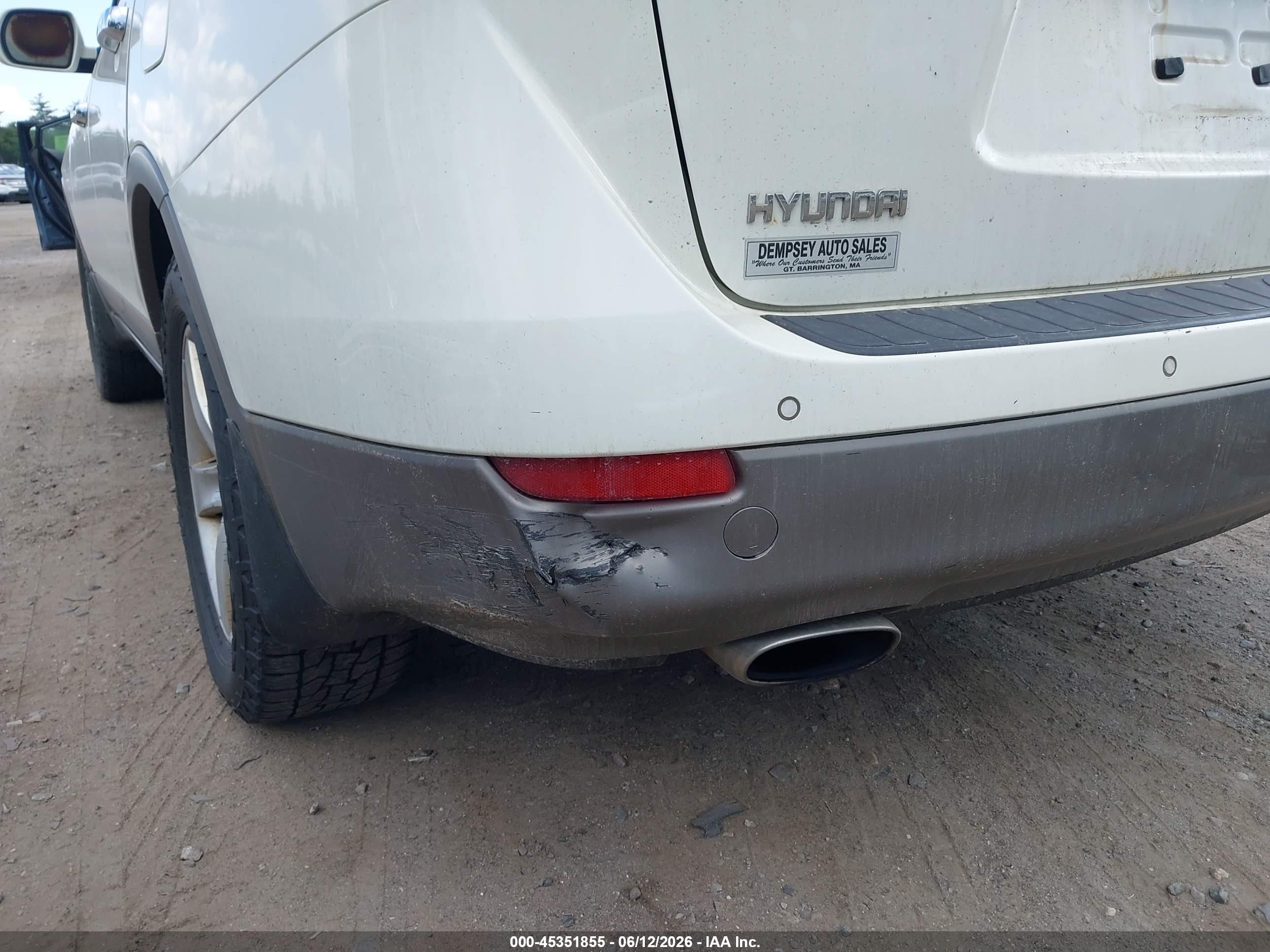 2008 Hyundai Veracruz Gls/limited/se White vin: KM8NU73C58U071784