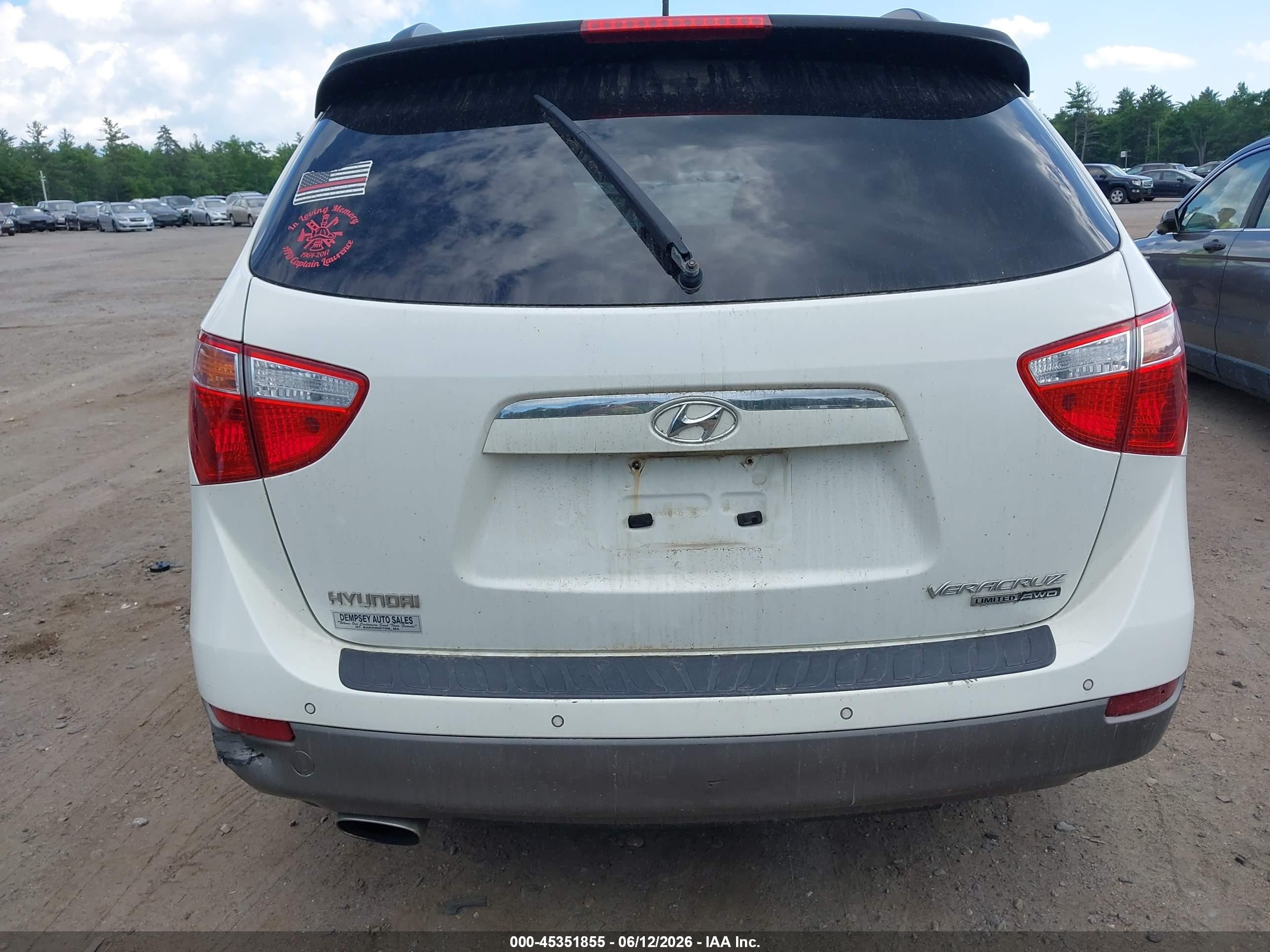 2008 Hyundai Veracruz Gls/limited/se White vin: KM8NU73C58U071784