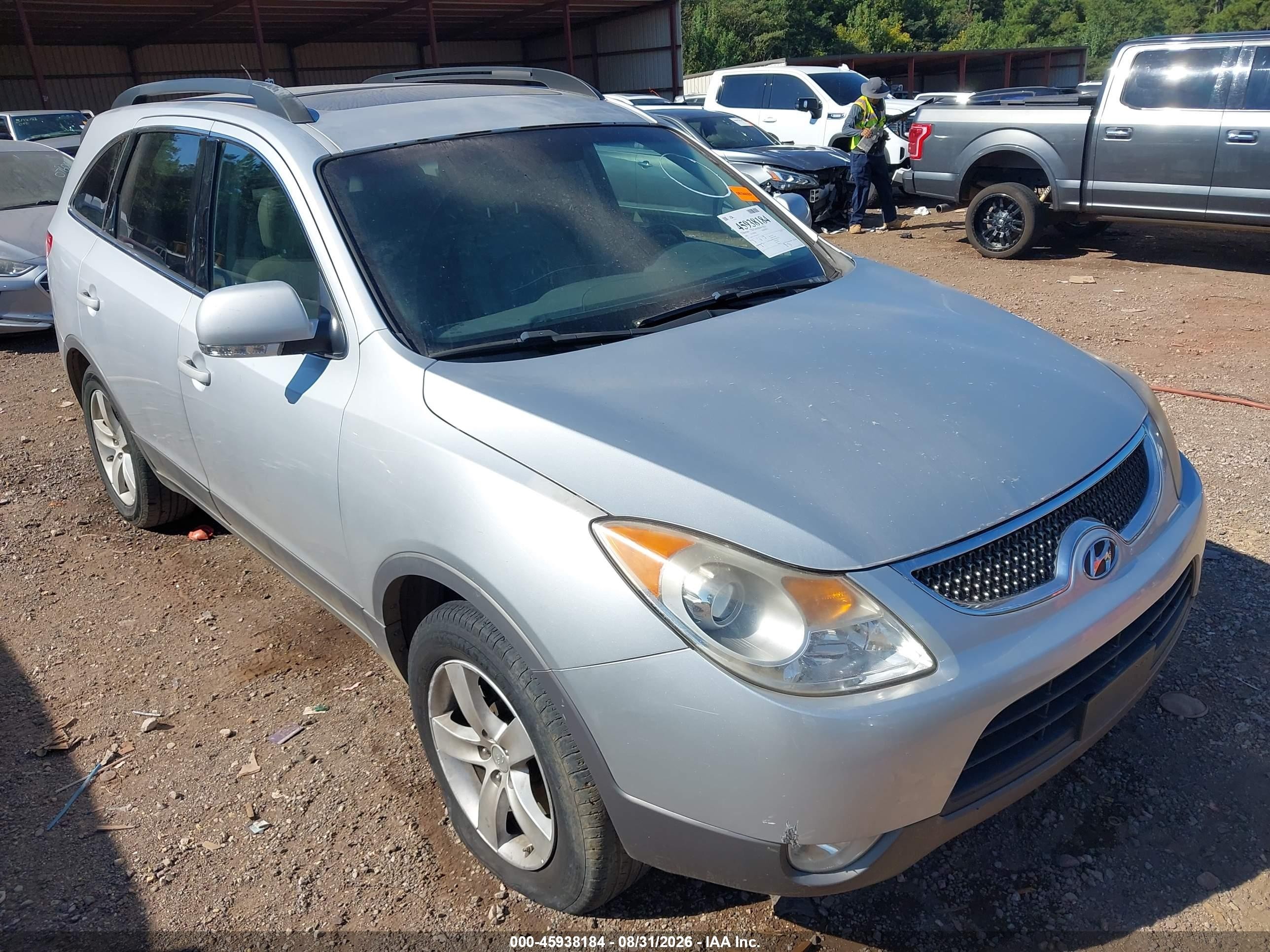 2008 Hyundai Veracruz Gls/limited/se Silver vin: KM8NU73C78U045414