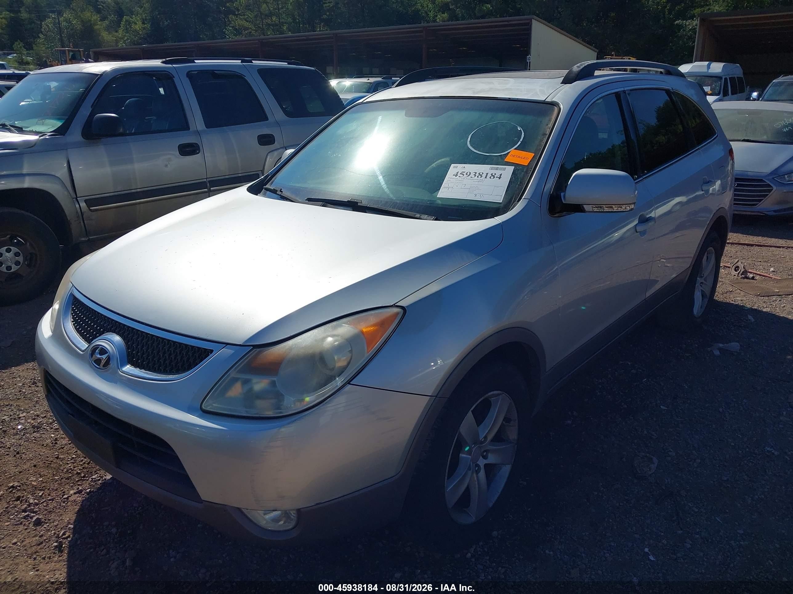 2008 Hyundai Veracruz Gls/limited/se Silver vin: KM8NU73C78U045414
