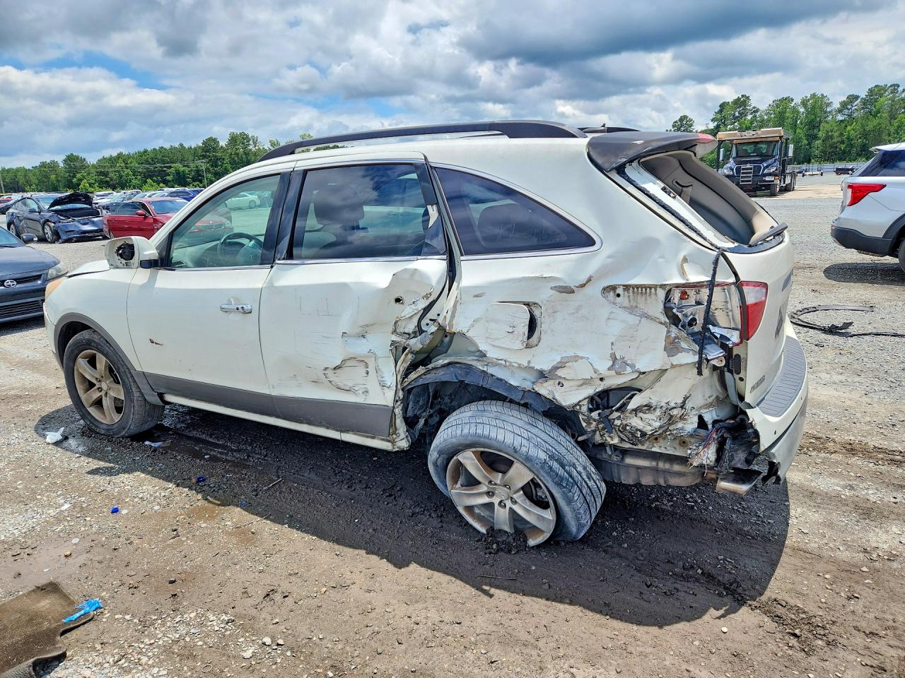 2008 Hyundai Veracruz Gls White vin: KM8NU73C88U044983