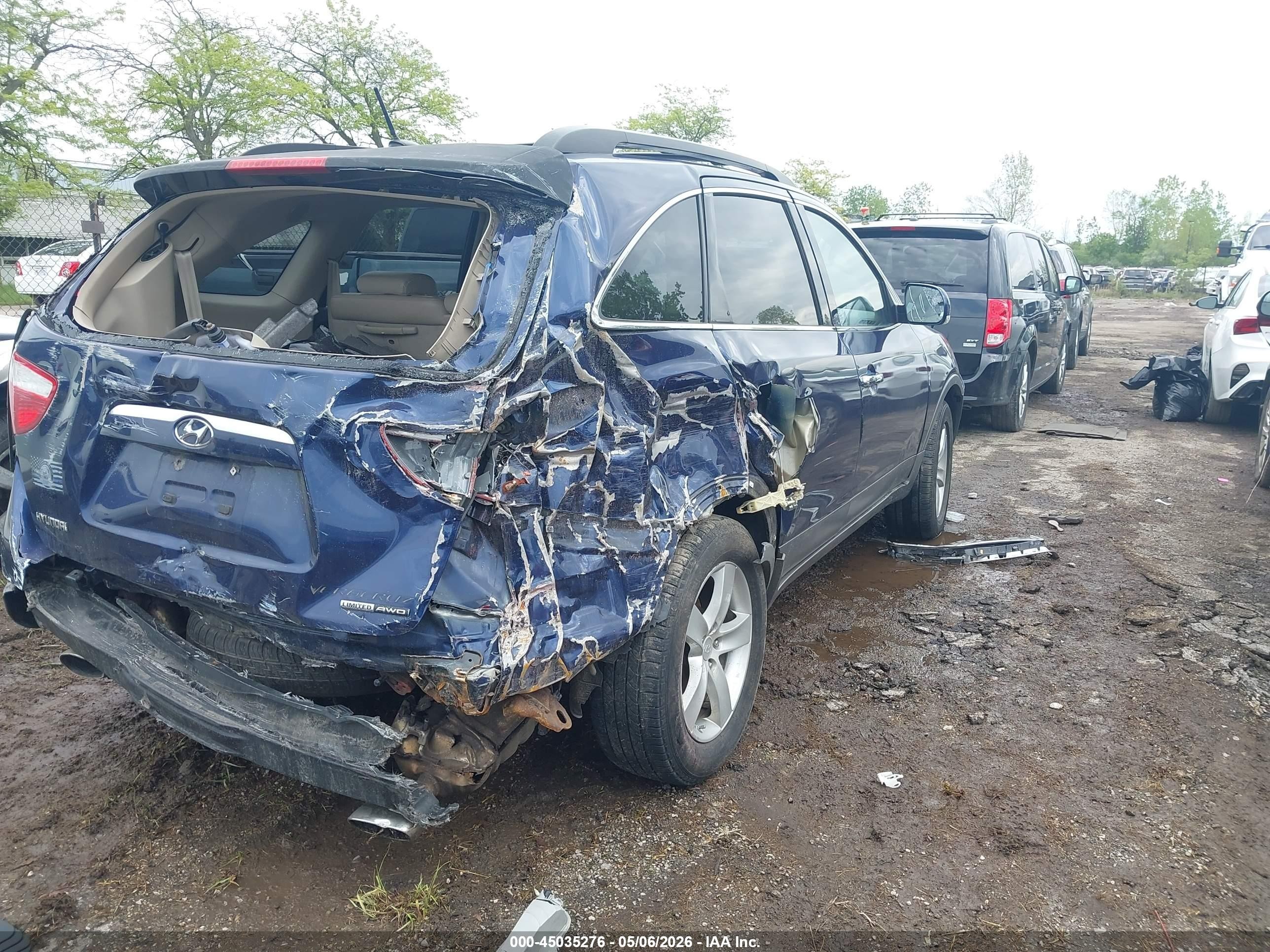 2008 Hyundai Veracruz   Dark Blue vin: KM8NU73C98U037637