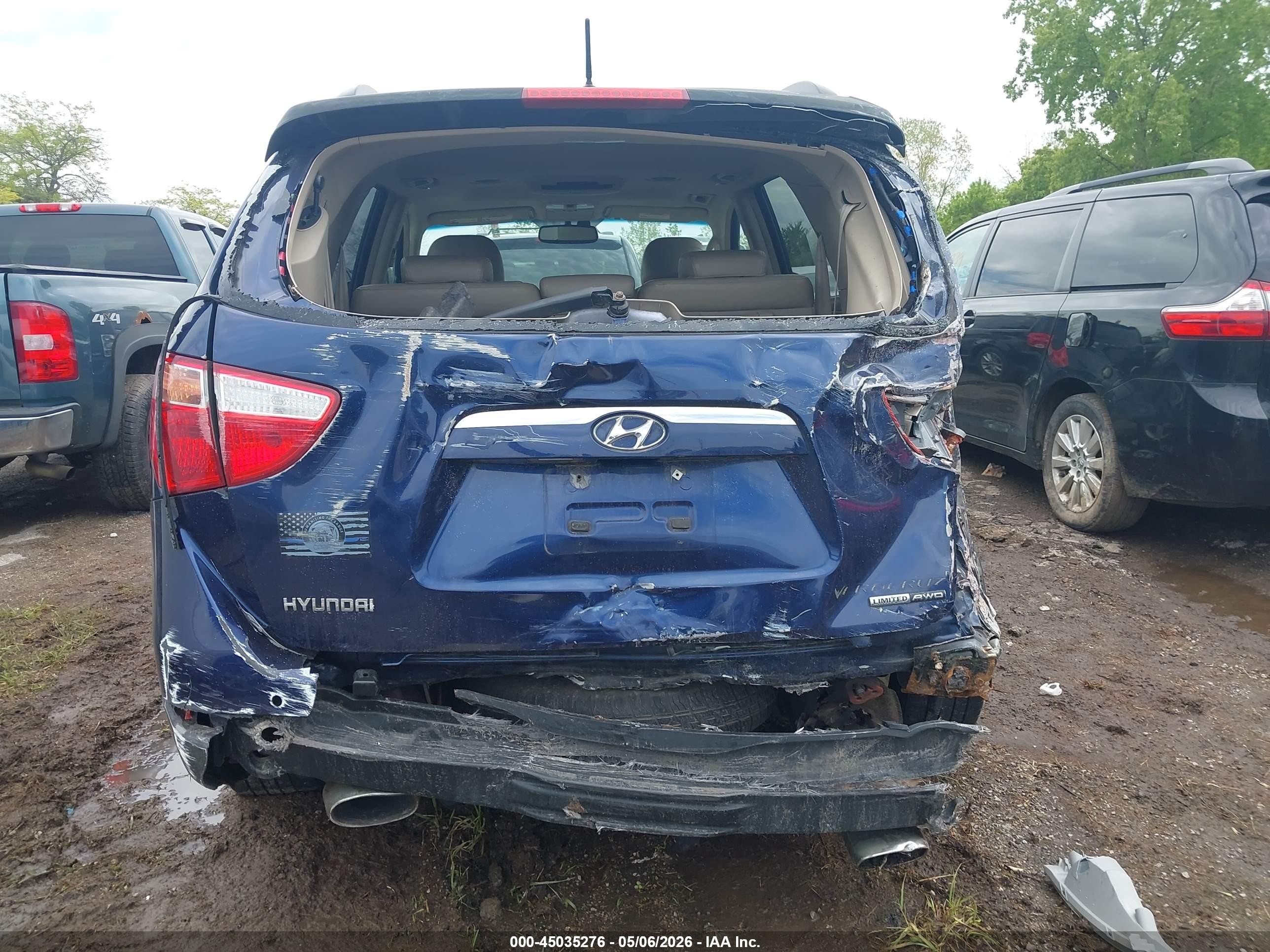 2008 Hyundai Veracruz   Dark Blue vin: KM8NU73C98U037637