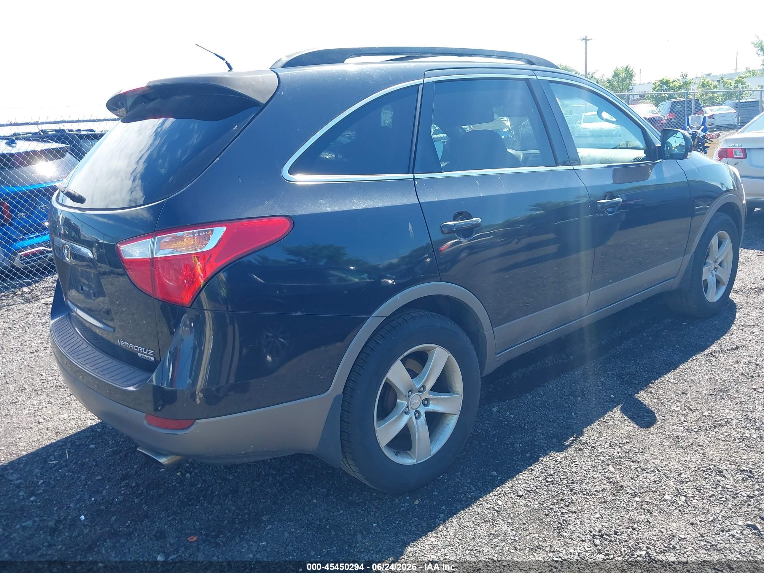 2008 Hyundai Veracruz Gls/limited/se Black vin: KM8NU73CX8U076883