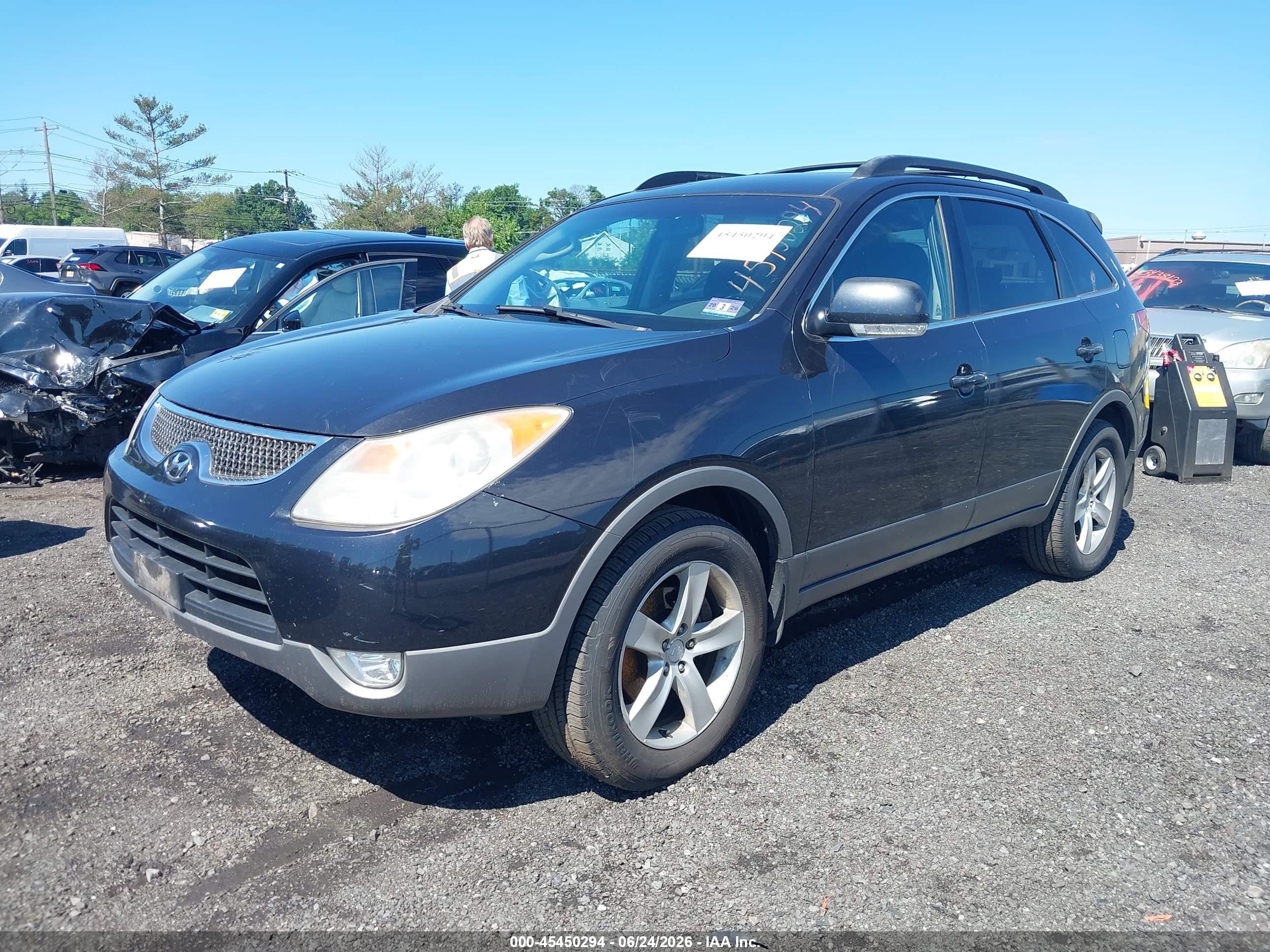 2008 Hyundai Veracruz Gls/limited/se Black vin: KM8NU73CX8U076883