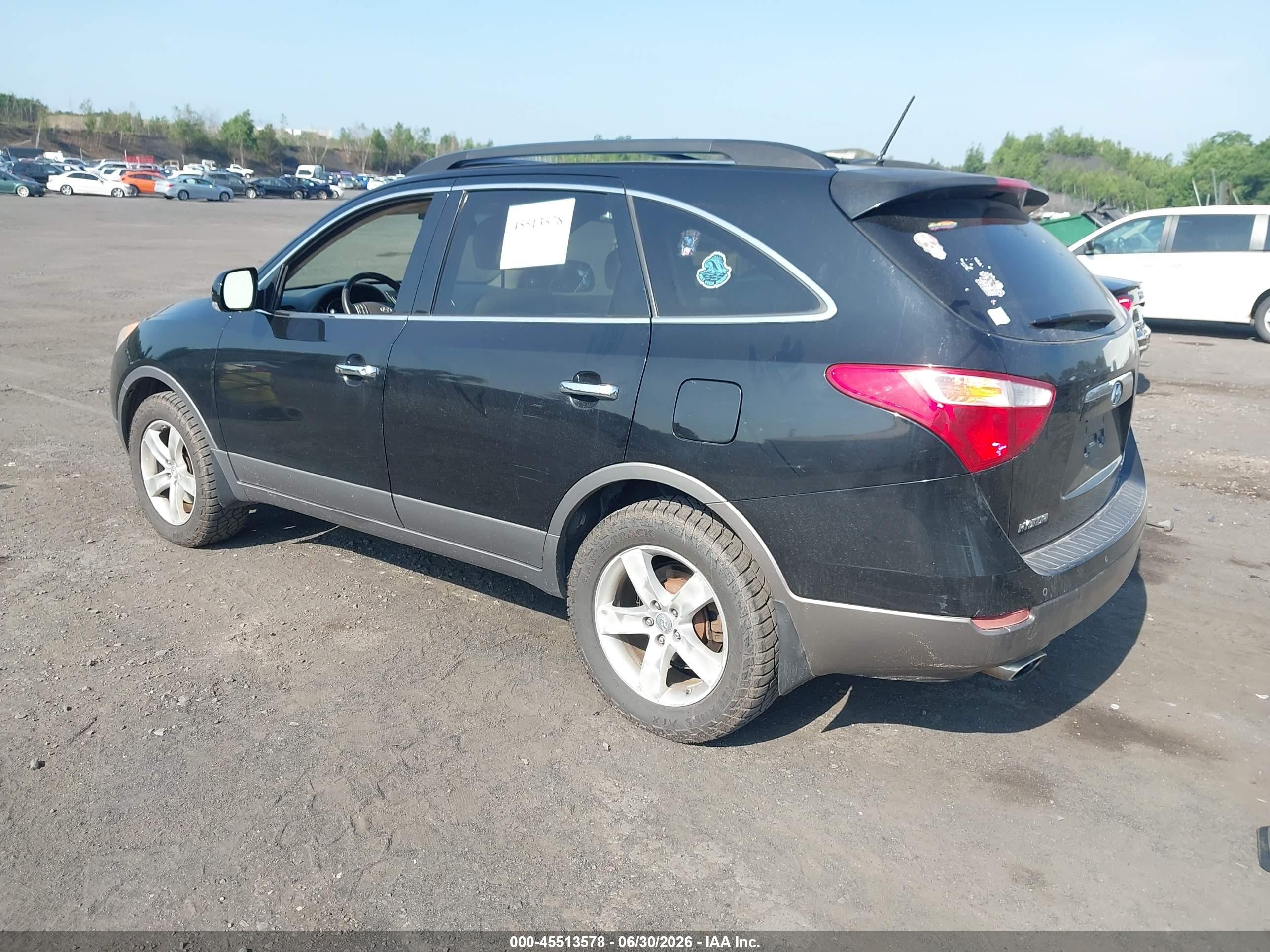 2010 Hyundai Veracruz Limited Black vin: KM8NUDCC0AU122872