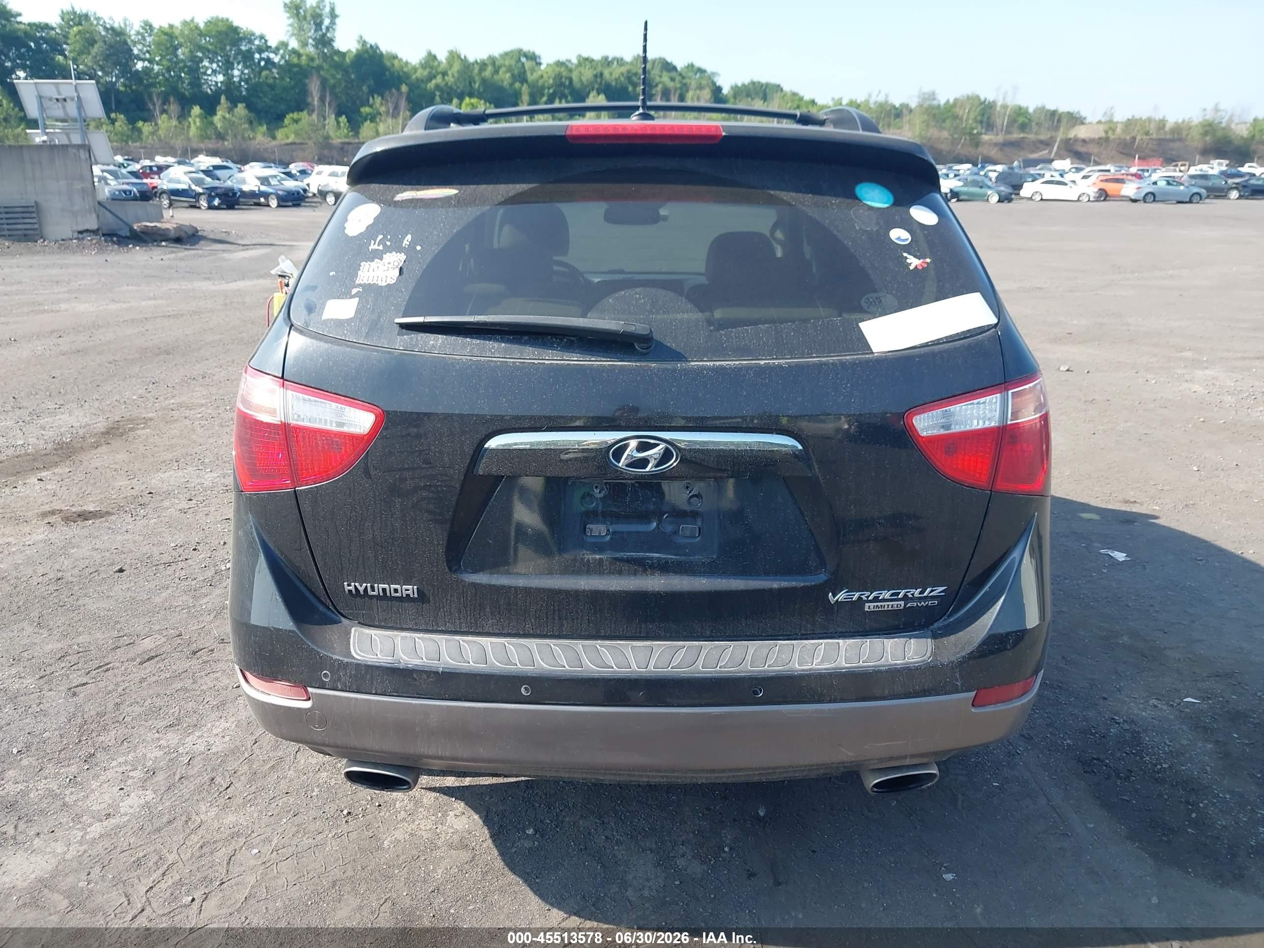2010 Hyundai Veracruz Limited Black vin: KM8NUDCC0AU122872
