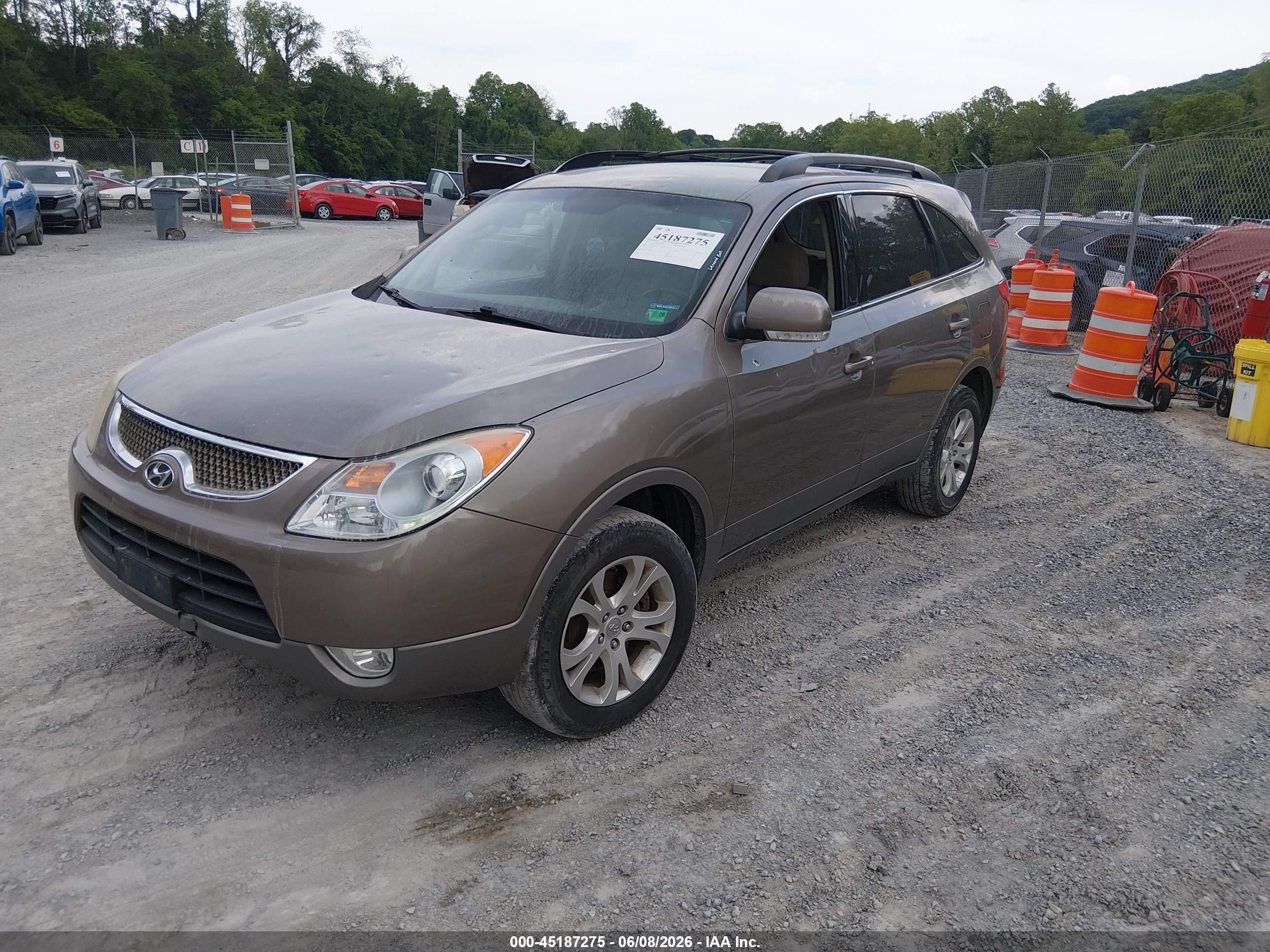 2011 Hyundai Veracruz Gls Brown vin: KM8NUDCC0BU145618