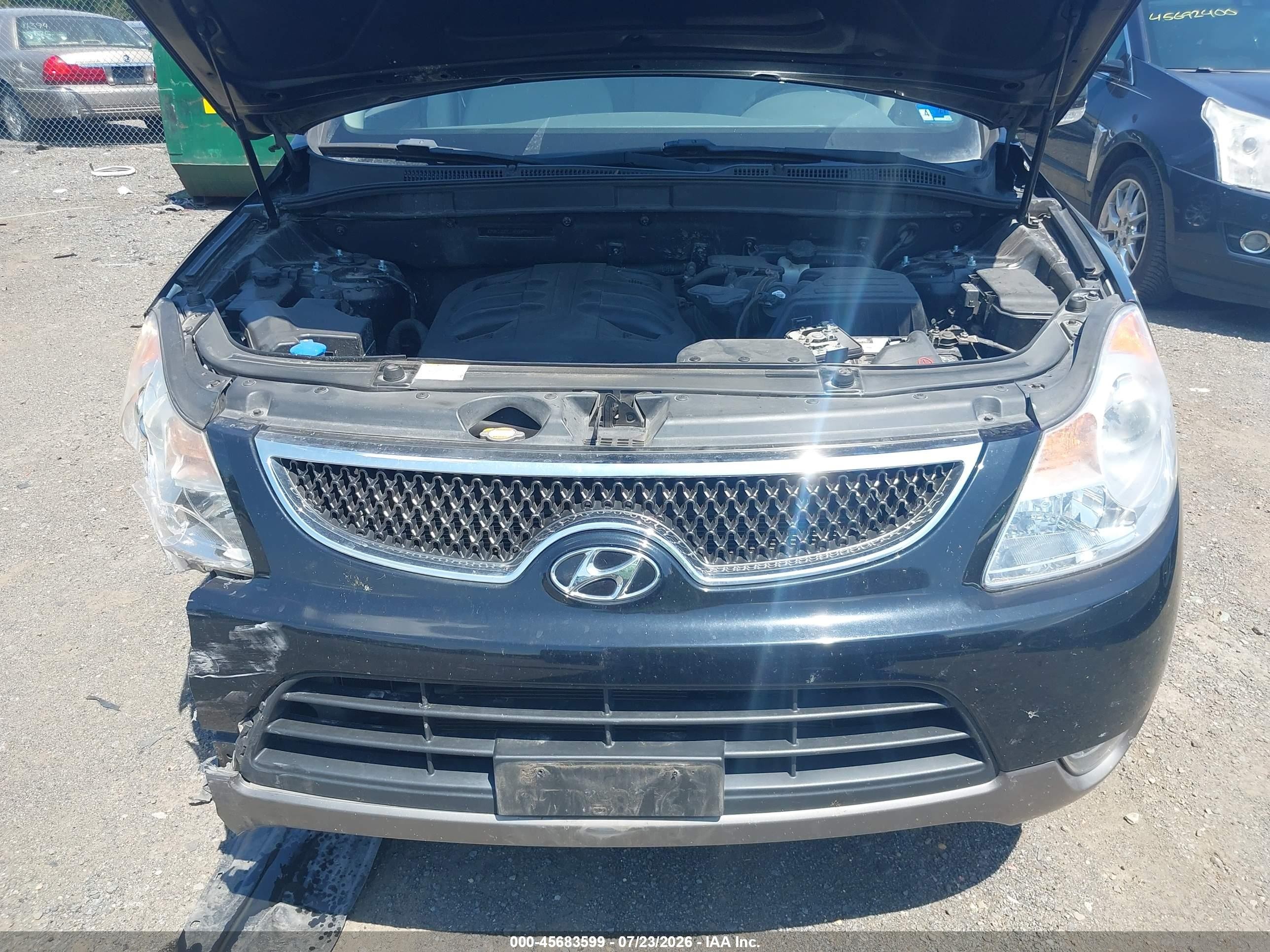 2010 Hyundai Veracruz Gls Black vin: KM8NUDCC1AU107958
