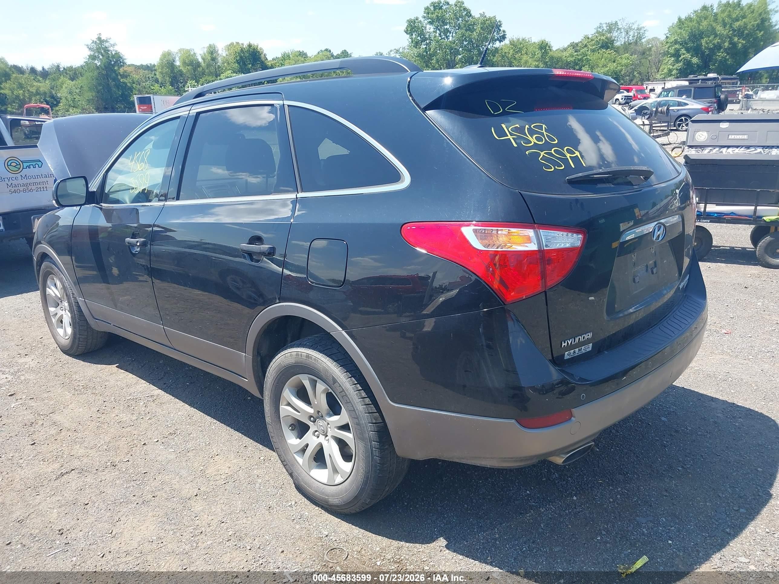 2010 Hyundai Veracruz Gls Black vin: KM8NUDCC1AU107958