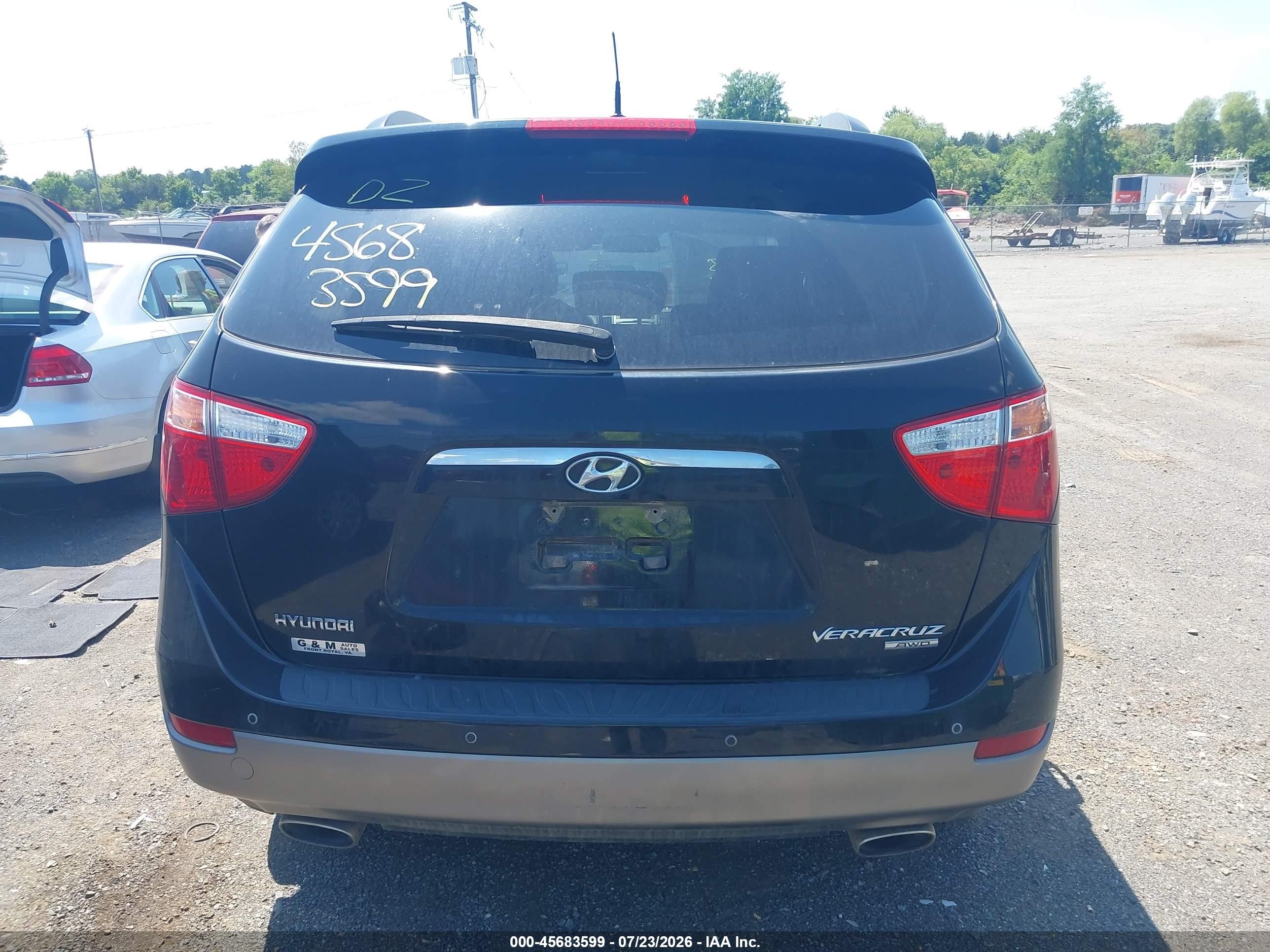 2010 Hyundai Veracruz Gls Black vin: KM8NUDCC1AU107958
