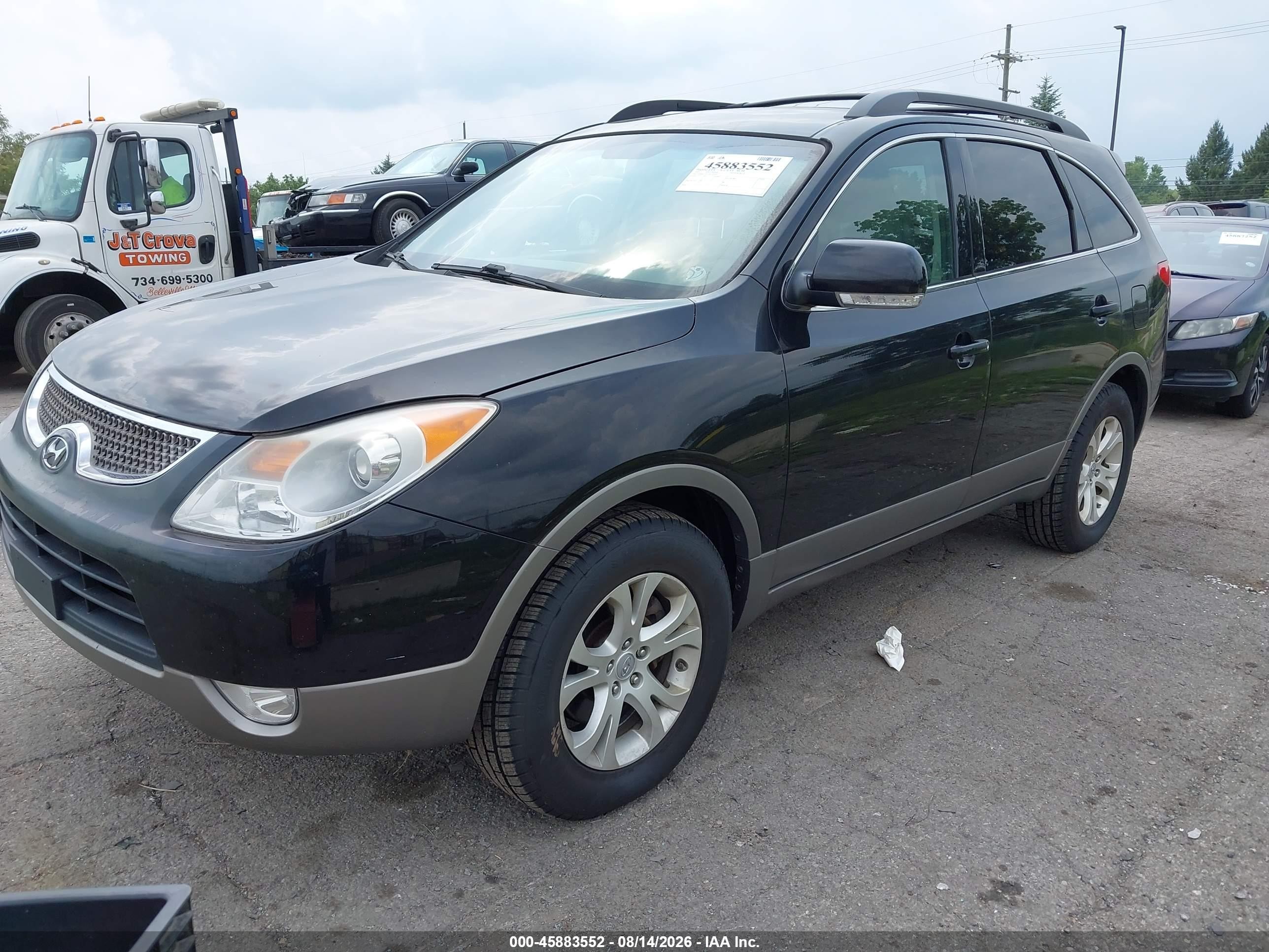 2011 Hyundai Veracruz Gls Black vin: KM8NUDCC1BU145501