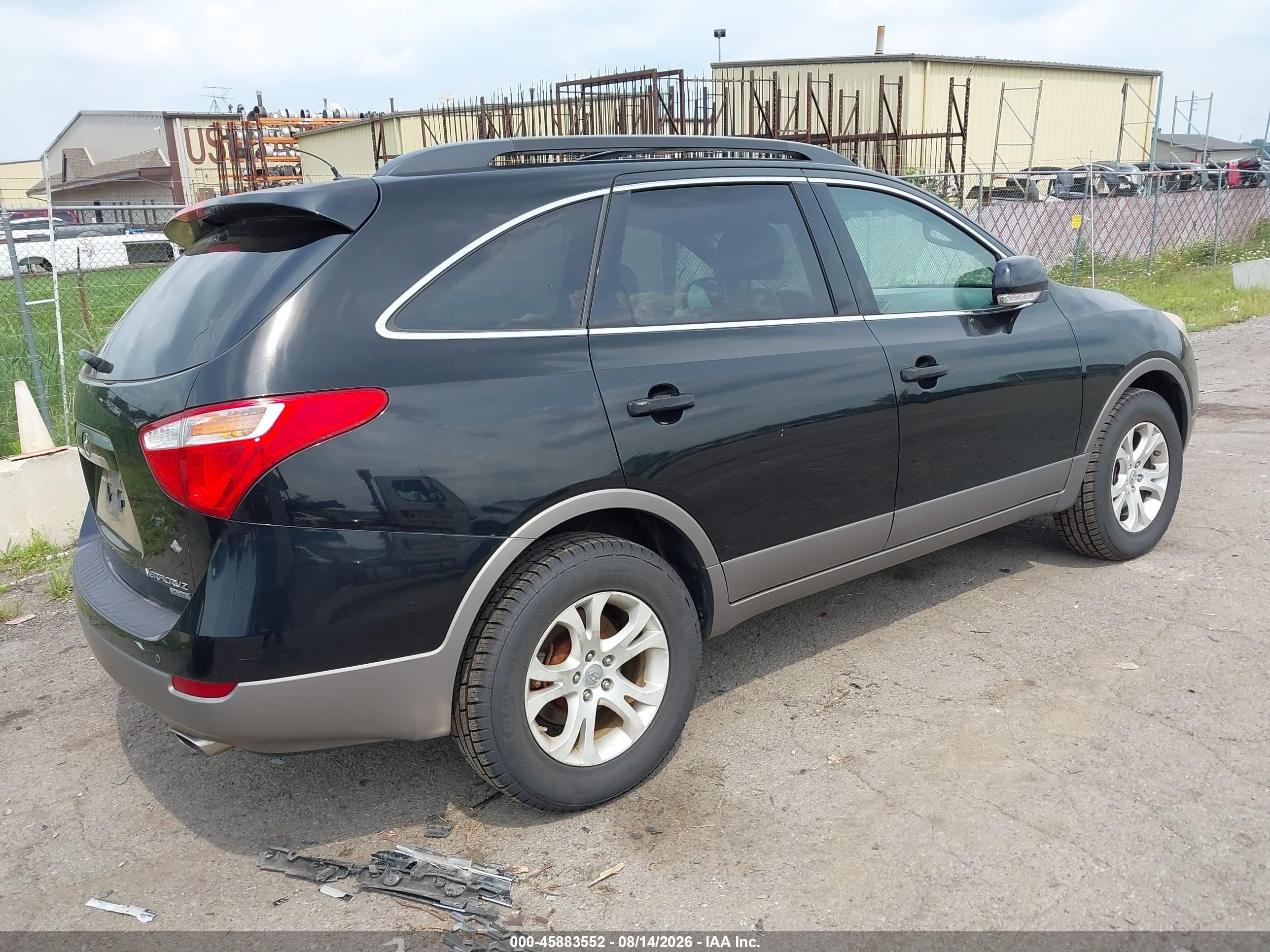 2011 Hyundai Veracruz Gls Black vin: KM8NUDCC1BU145501