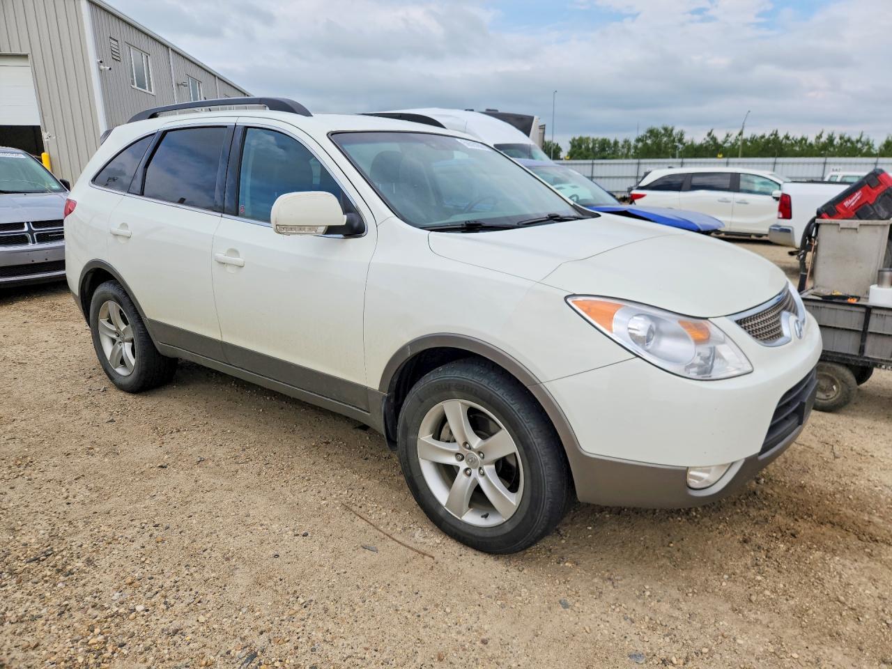 2010 Hyundai Veracruz Gls White vin: KM8NUDCC2AU120573