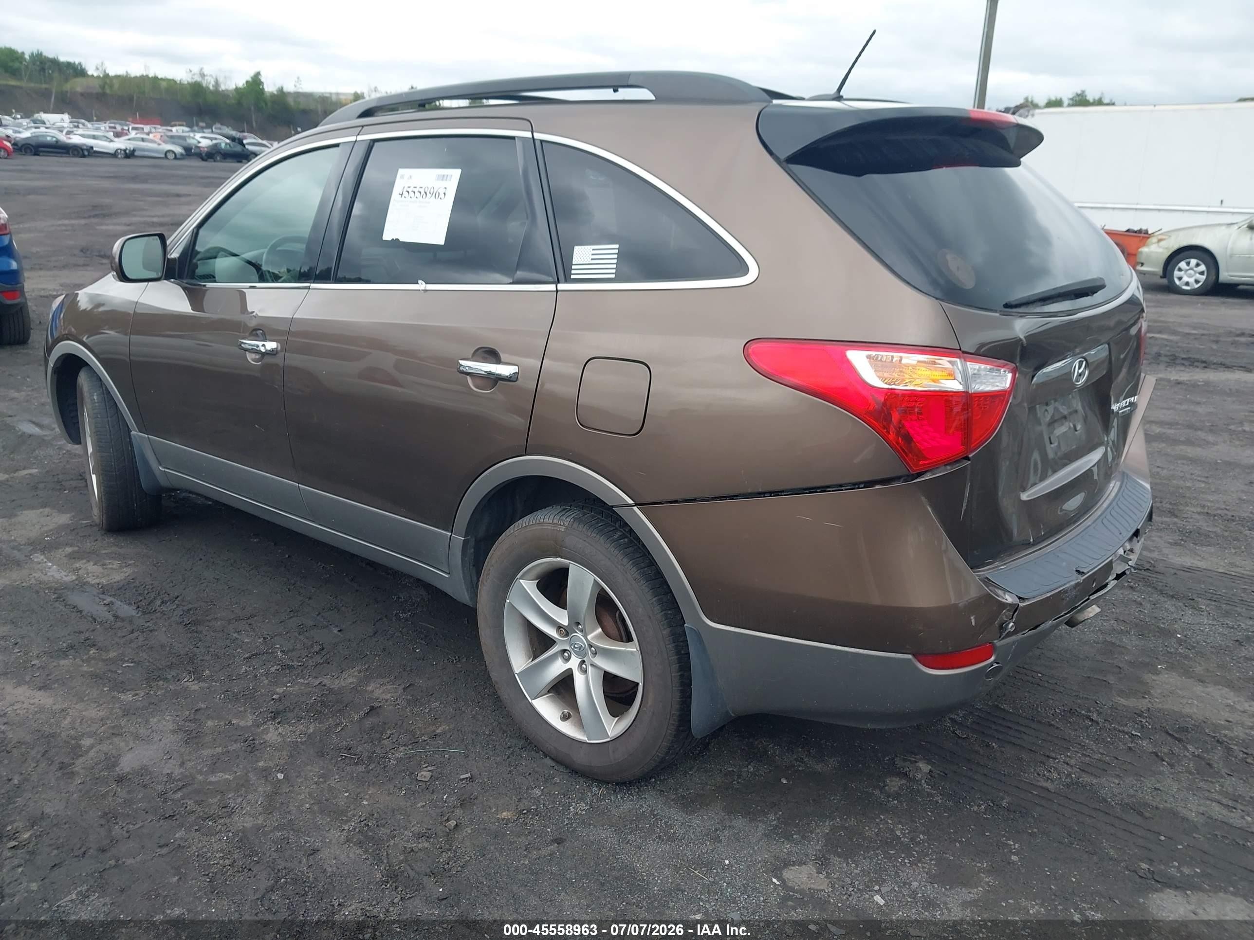 2011 Hyundai Veracruz Limited Brown vin: KM8NUDCC2BU171217