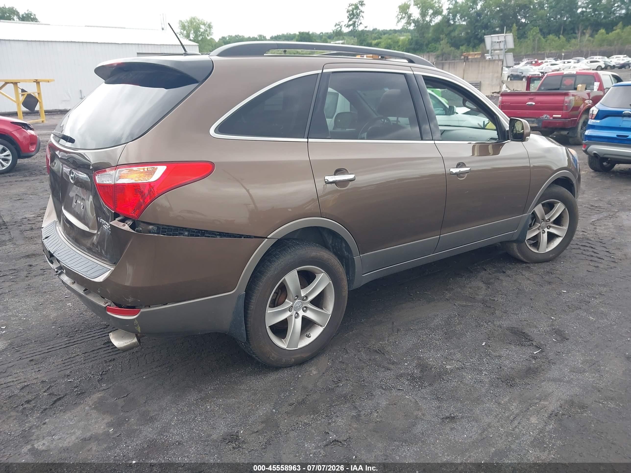 2011 Hyundai Veracruz Limited Brown vin: KM8NUDCC2BU171217