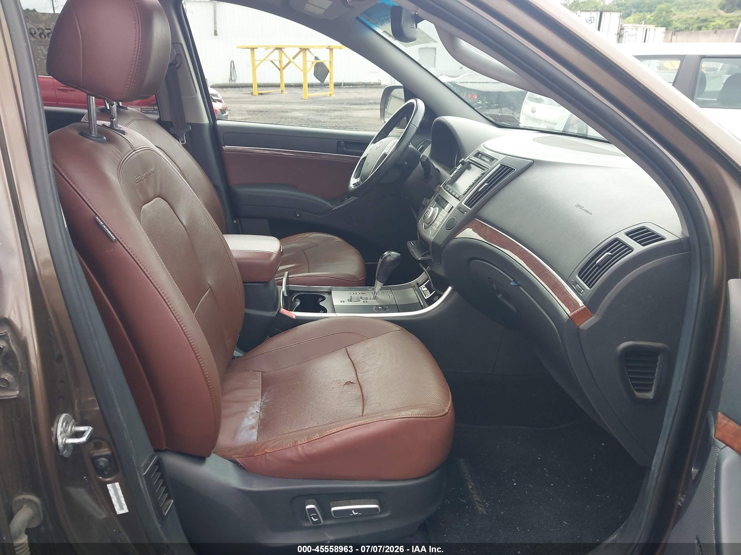 2011 Hyundai Veracruz Limited Brown vin: KM8NUDCC2BU171217