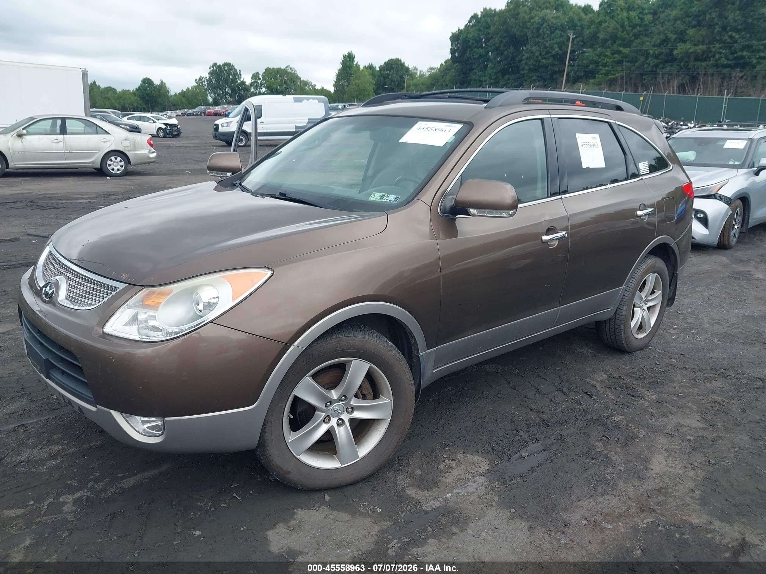 2011 Hyundai Veracruz Limited Brown vin: KM8NUDCC2BU171217