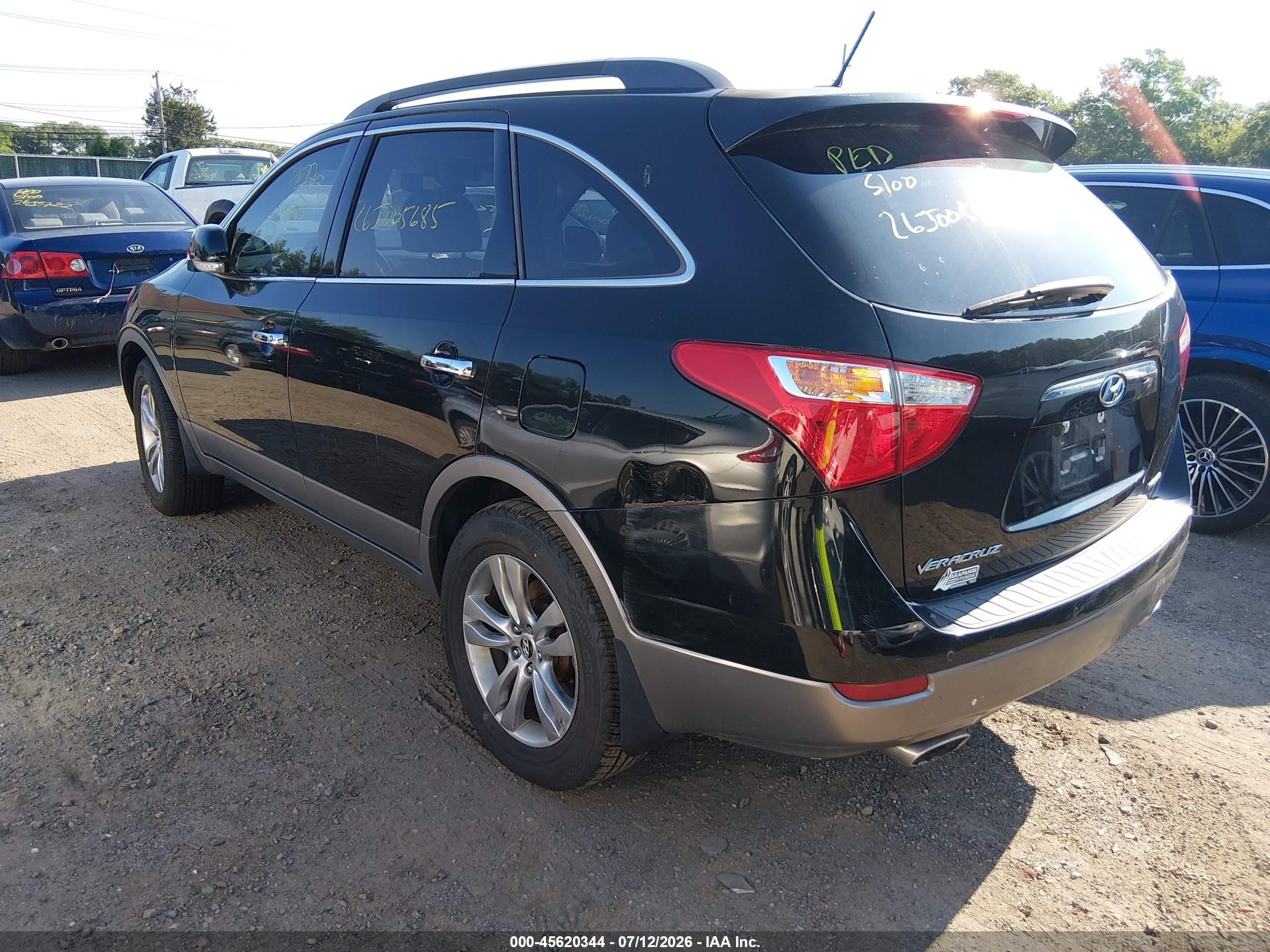 2012 Hyundai Veracruz Limited Black vin: KM8NUDCC2CU197415