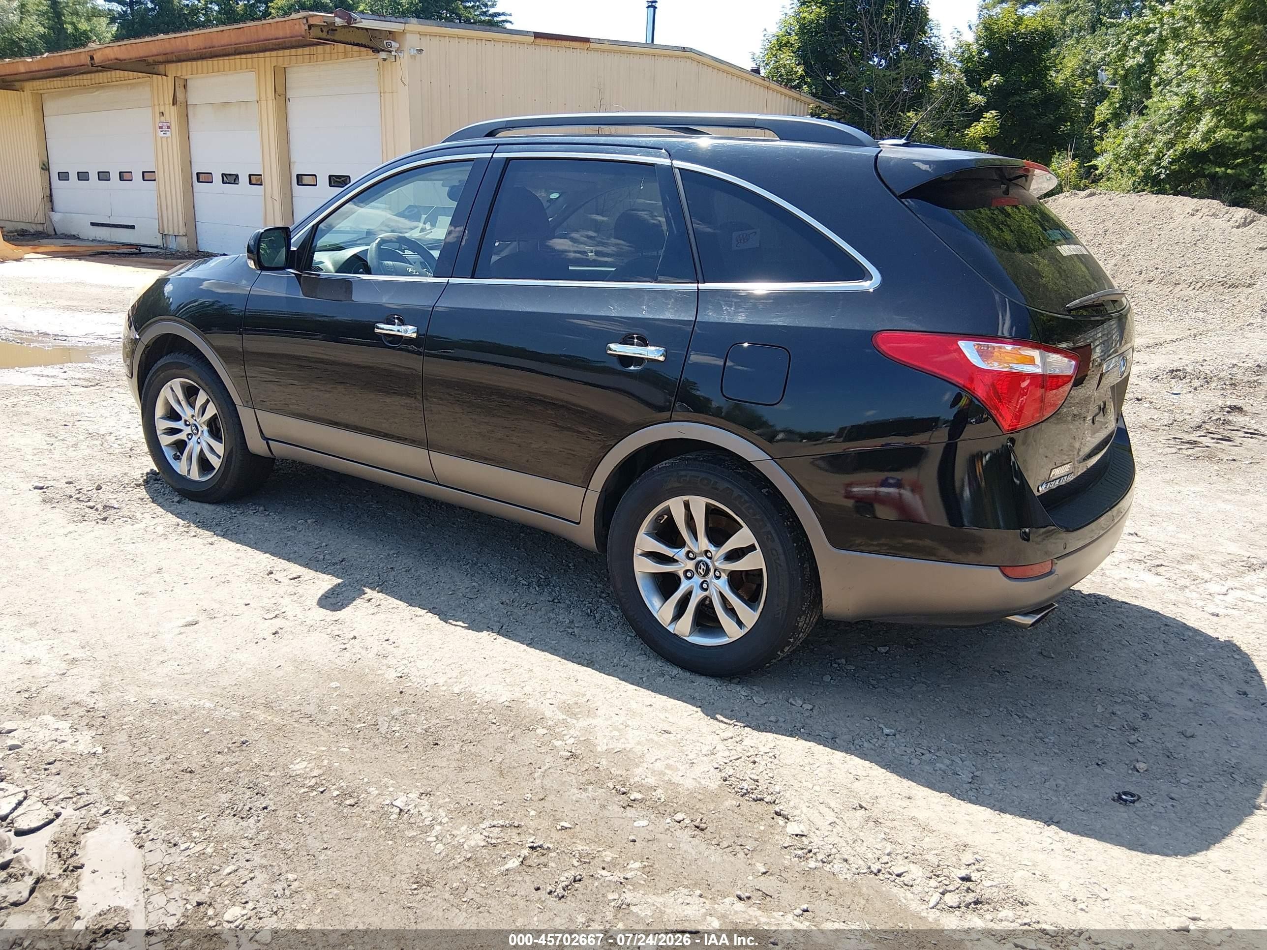 2012 Hyundai Veracruz Limited Black vin: KM8NUDCC3CU187301