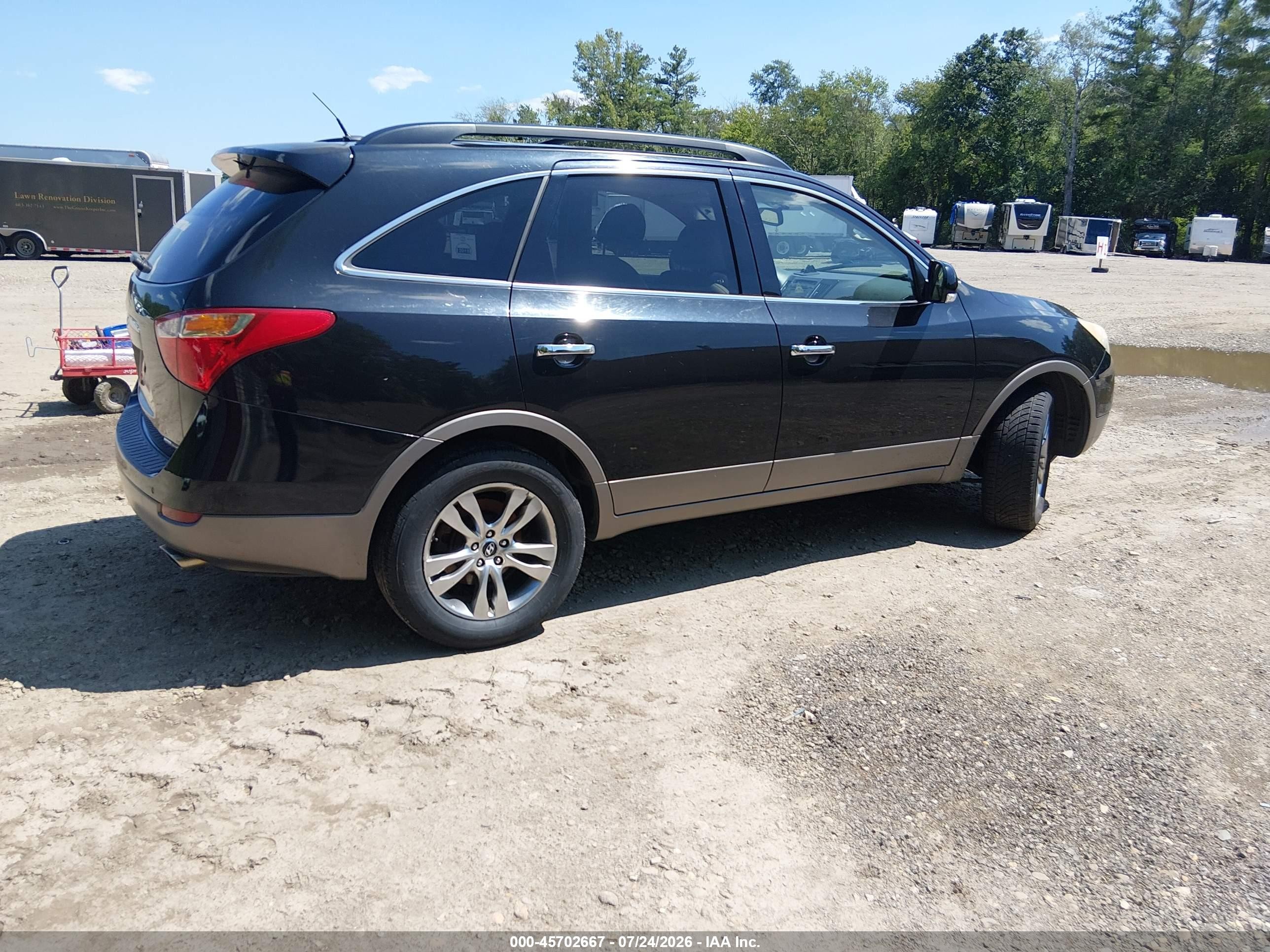 2012 Hyundai Veracruz Limited Black vin: KM8NUDCC3CU187301