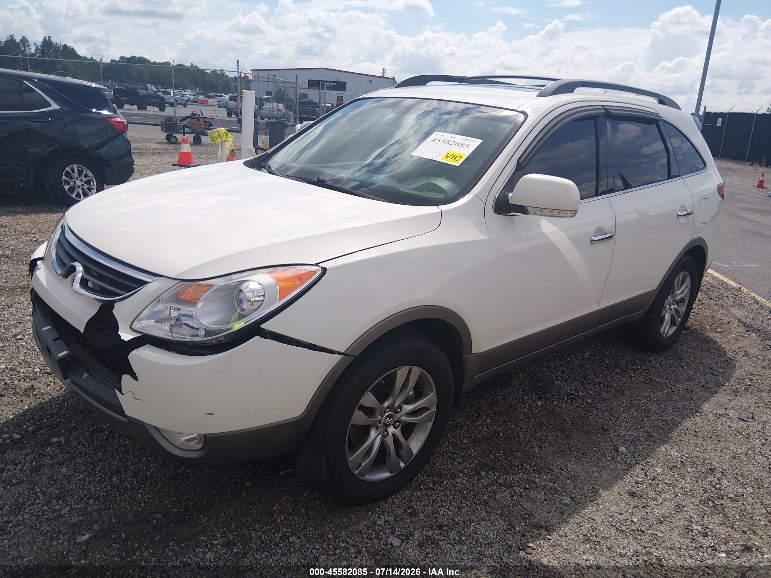 2012 Hyundai Veracruz Limited White vin: KM8NUDCC3CU187573