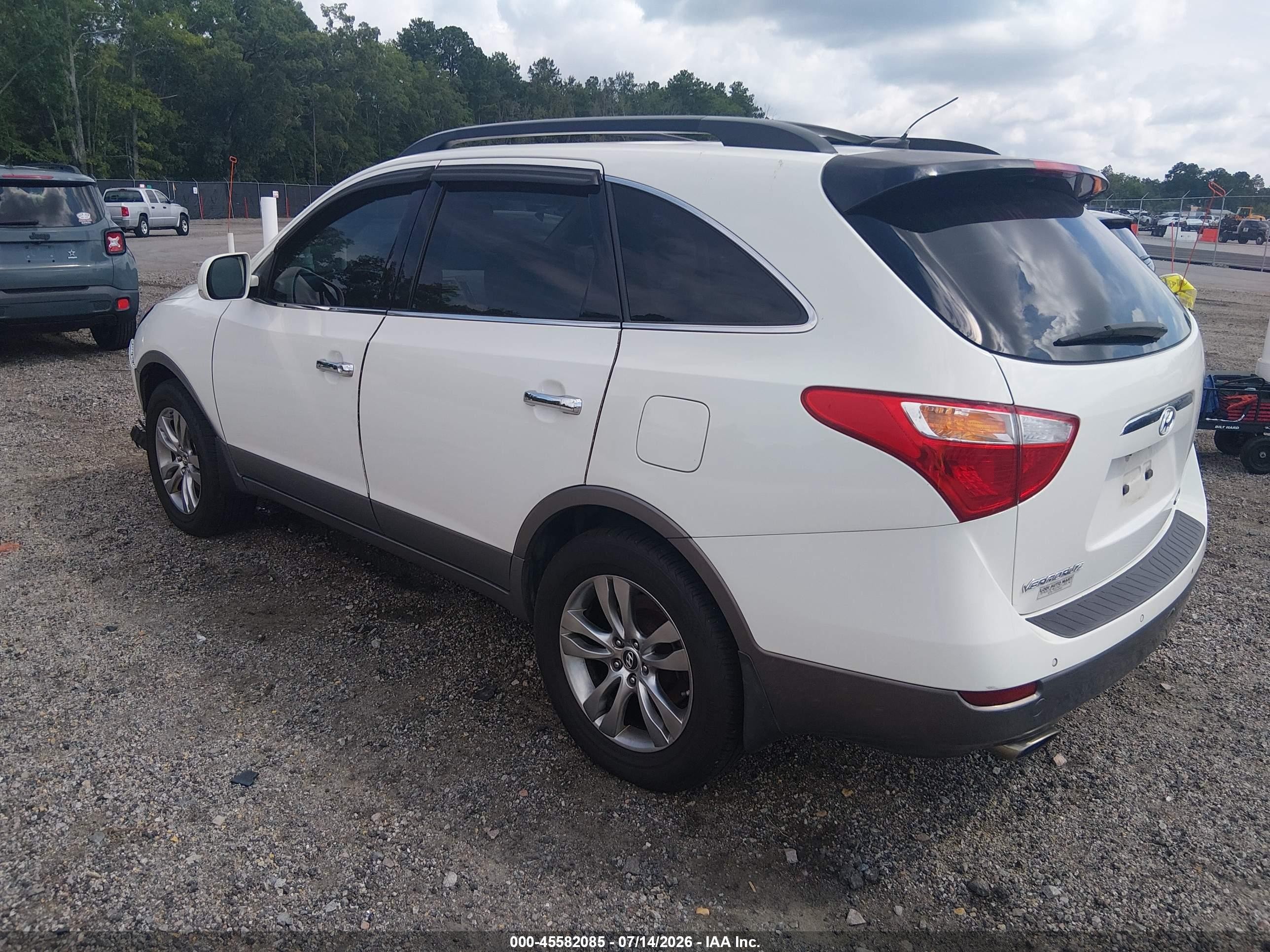 2012 Hyundai Veracruz Limited White vin: KM8NUDCC3CU187573