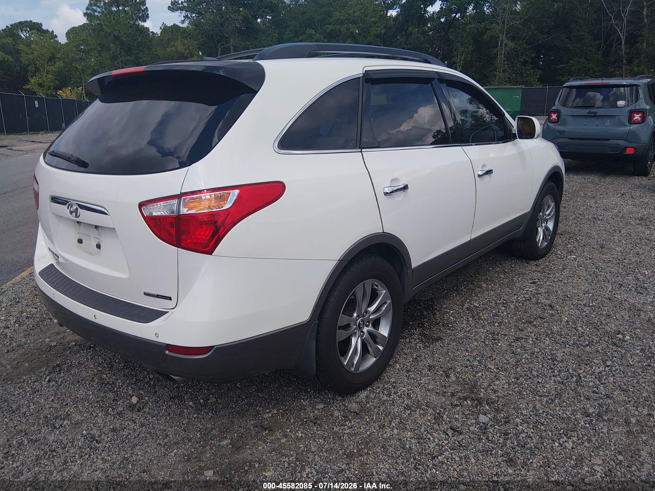 2012 Hyundai Veracruz Limited White vin: KM8NUDCC3CU187573