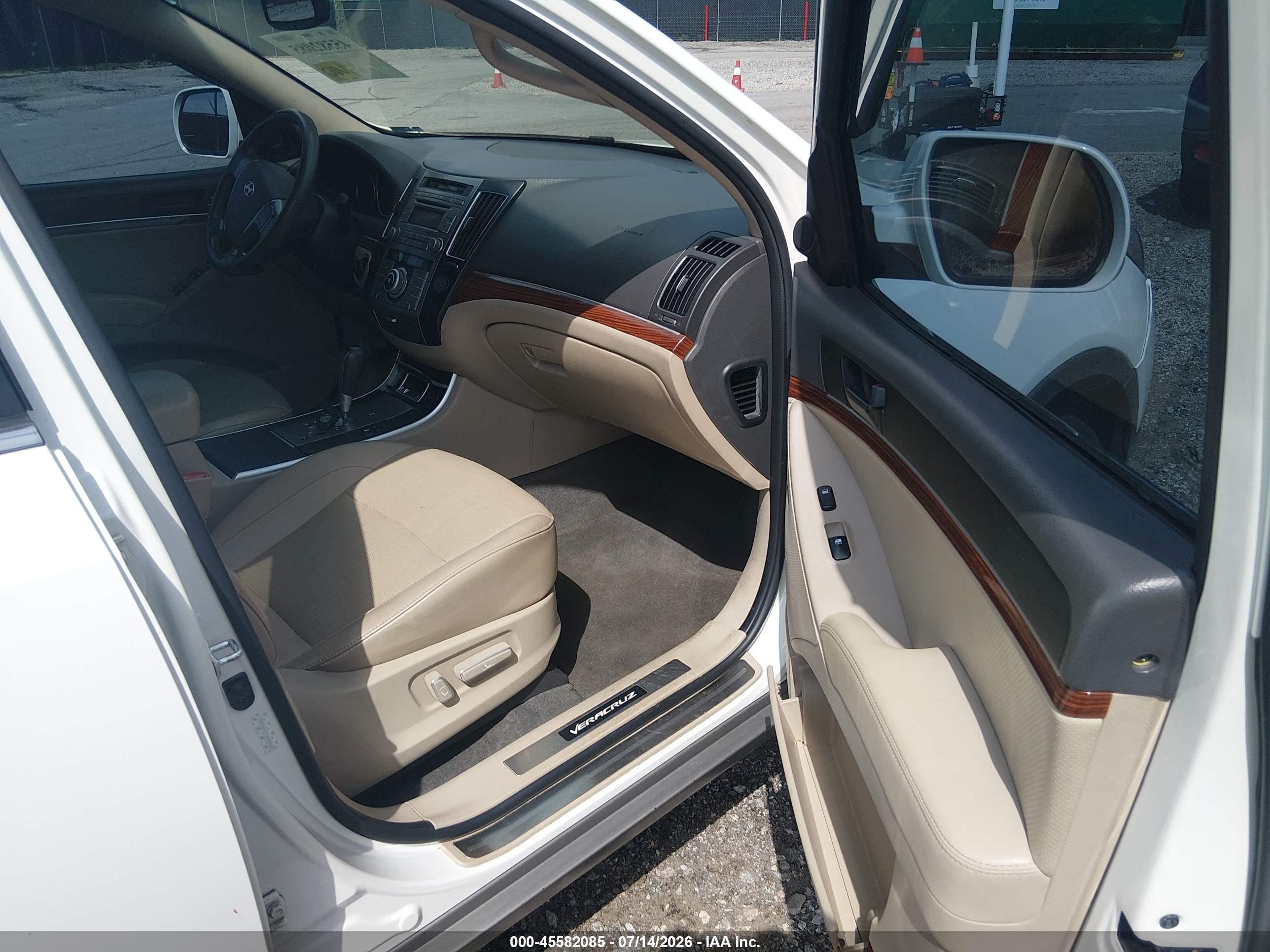 2012 Hyundai Veracruz Limited White vin: KM8NUDCC3CU187573