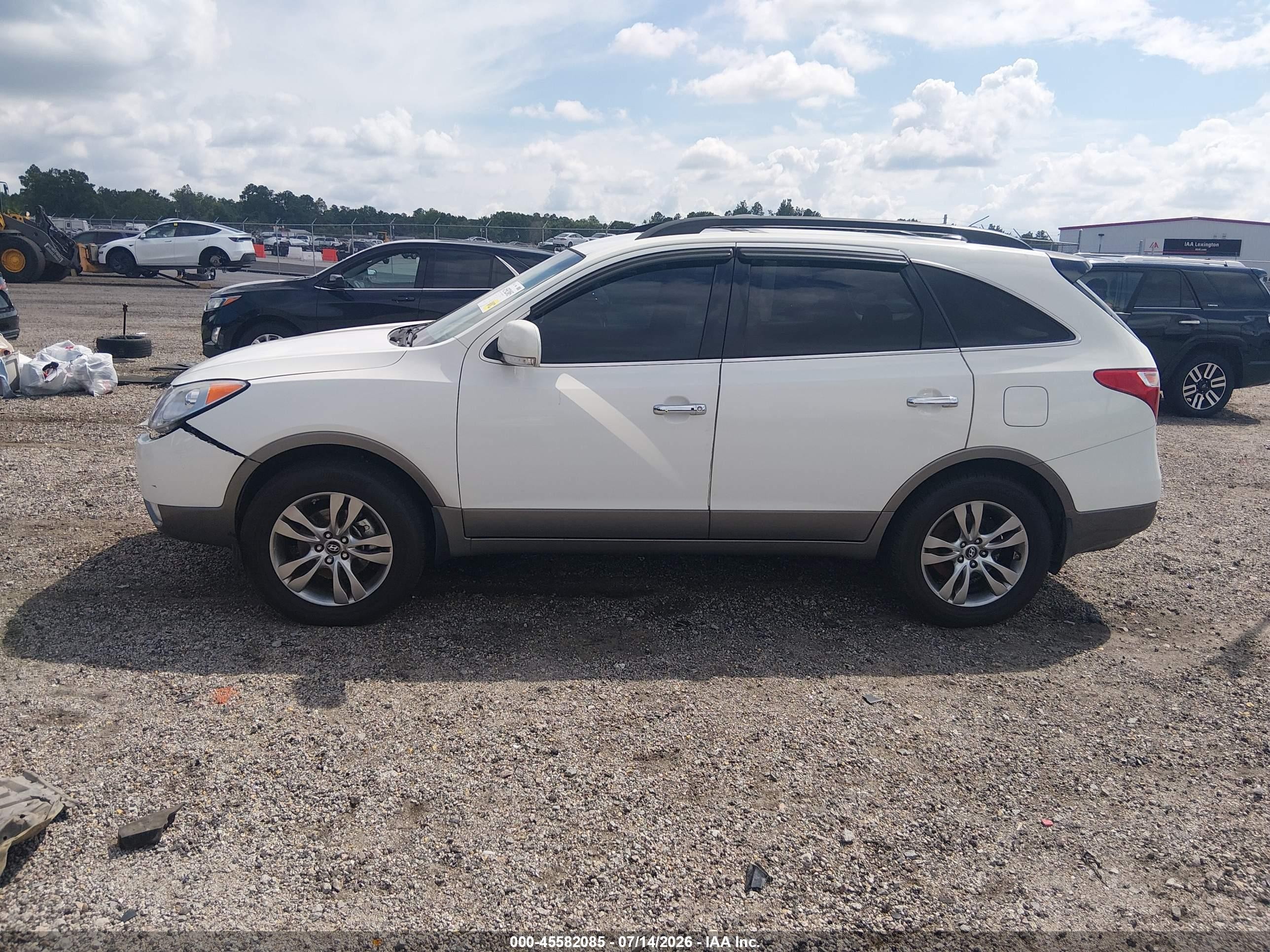 2012 Hyundai Veracruz Limited White vin: KM8NUDCC3CU187573