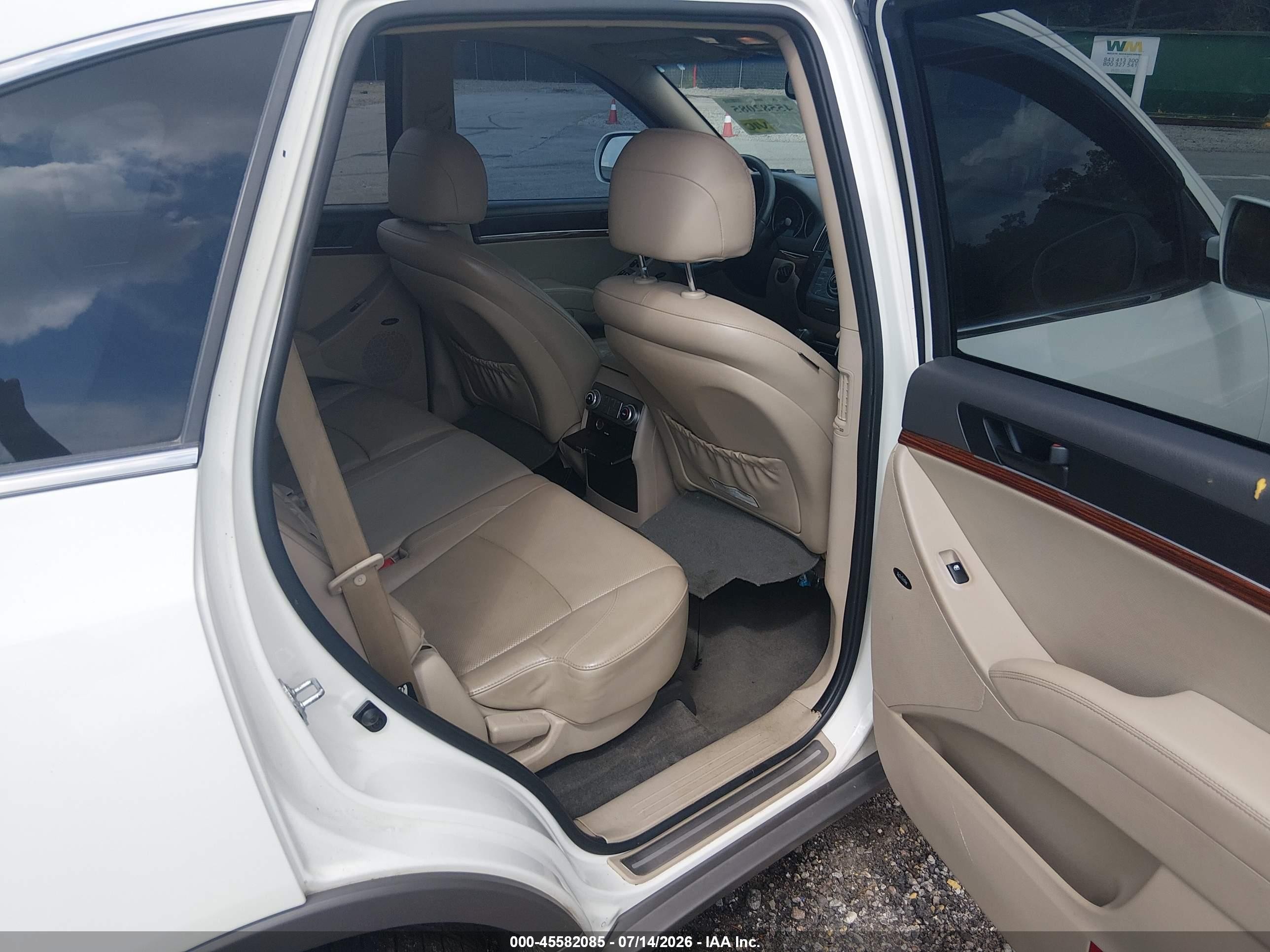 2012 Hyundai Veracruz Limited White vin: KM8NUDCC3CU187573