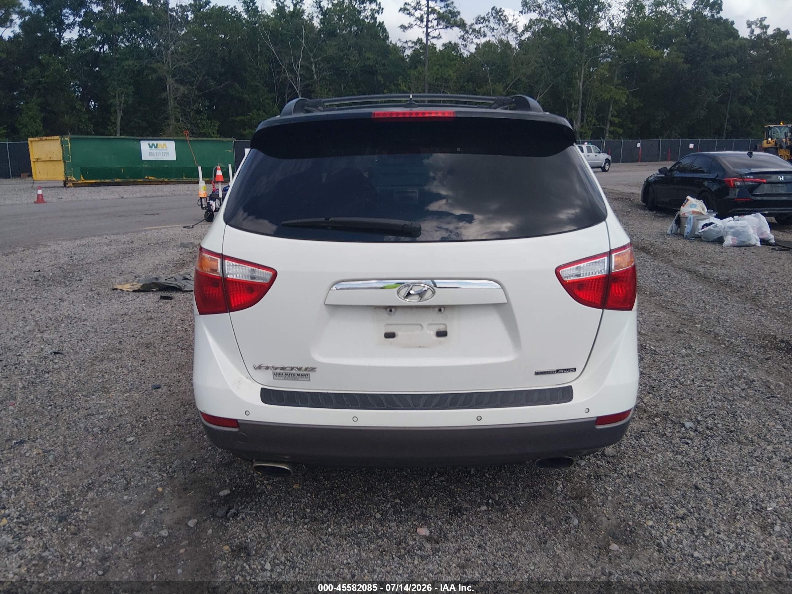 2012 Hyundai Veracruz Limited White vin: KM8NUDCC3CU187573