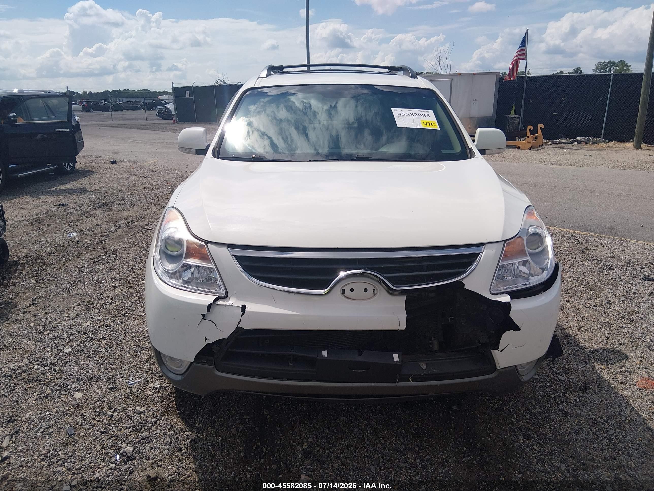2012 Hyundai Veracruz Limited White vin: KM8NUDCC3CU187573