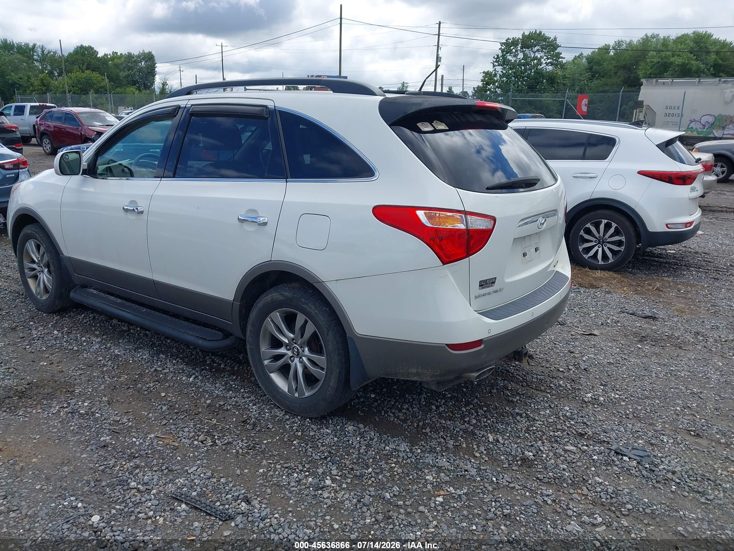 2012 Hyundai Veracruz Limited White vin: KM8NUDCC5CU201117
