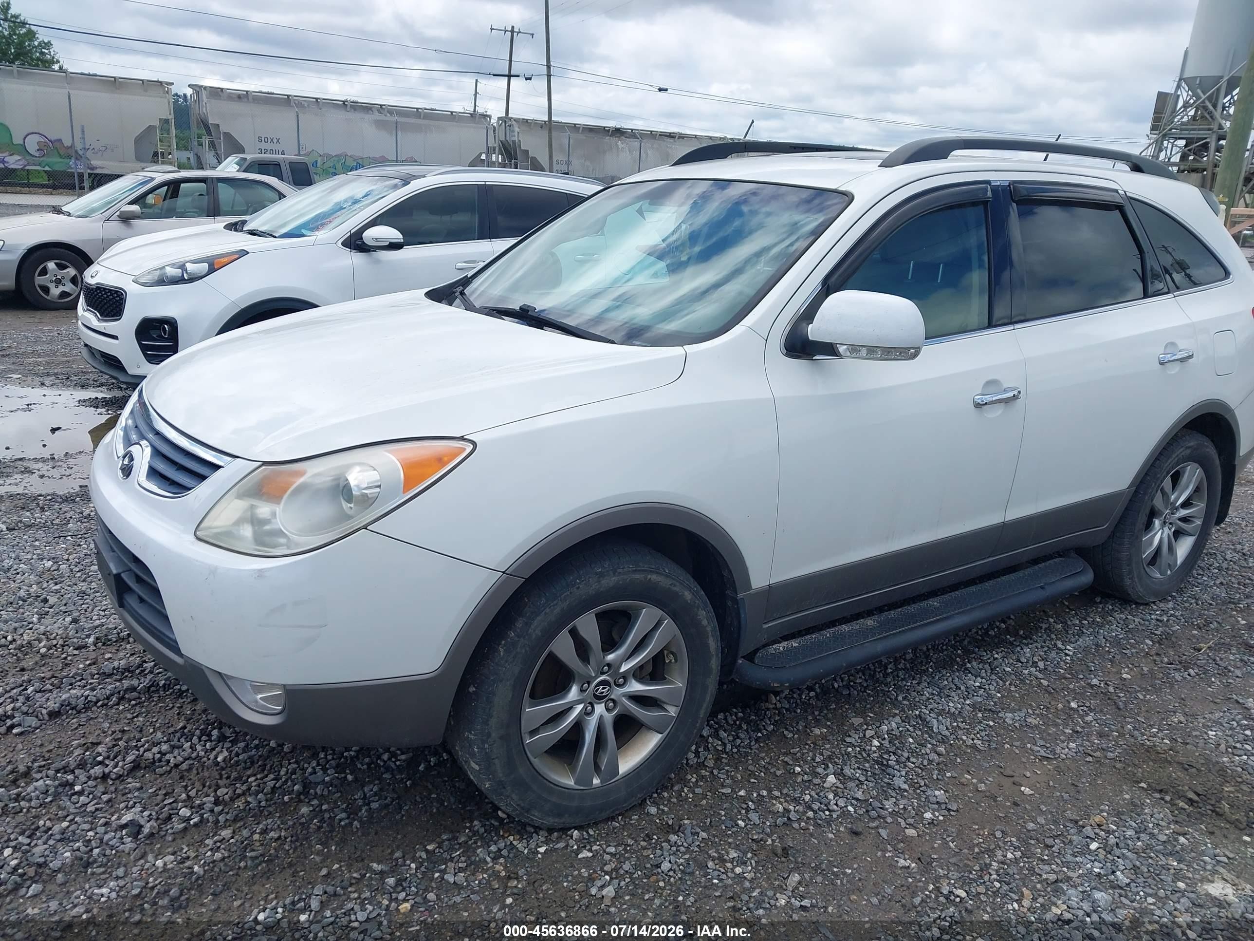2012 Hyundai Veracruz Limited White vin: KM8NUDCC5CU201117