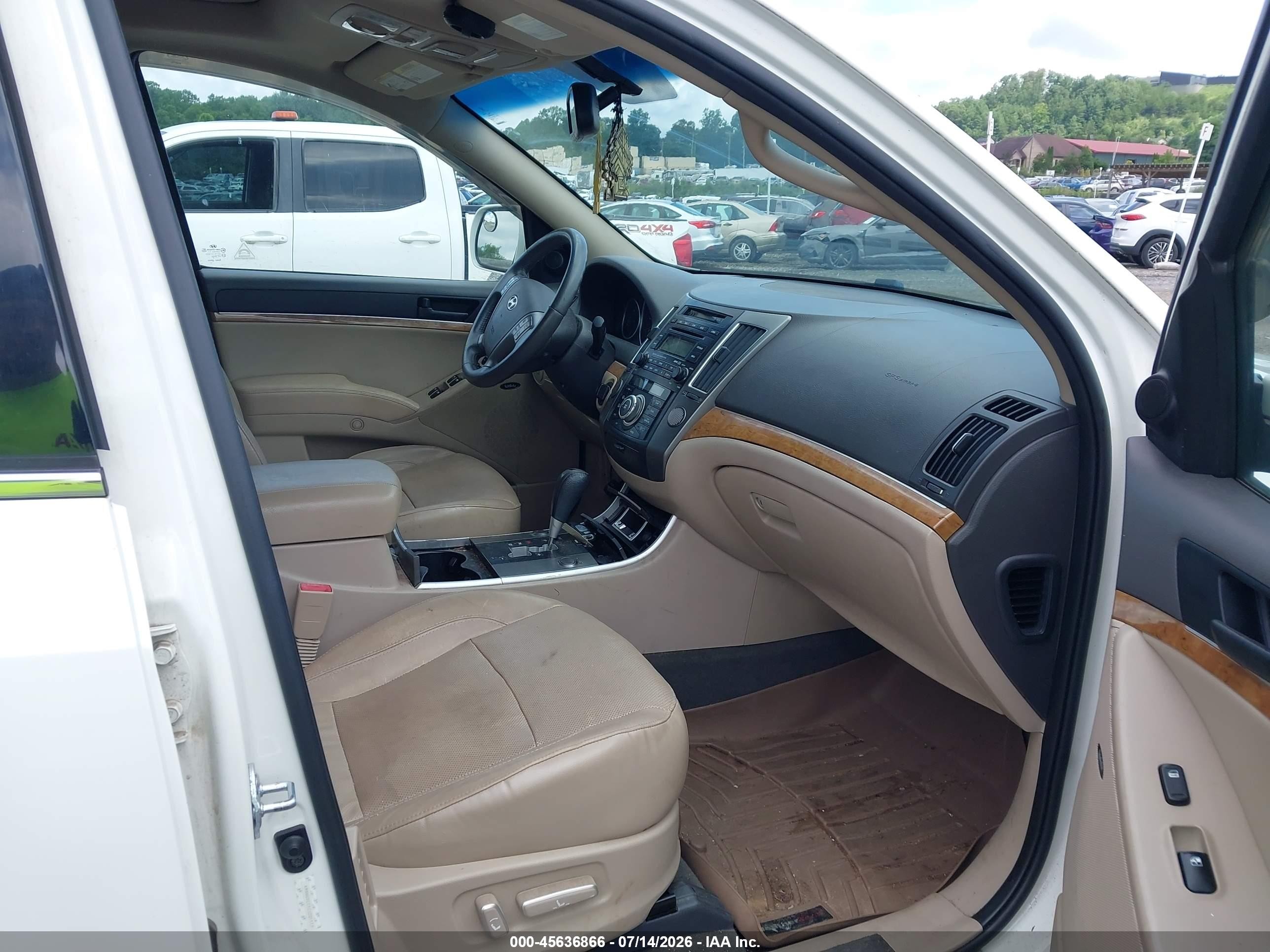 2012 Hyundai Veracruz Limited White vin: KM8NUDCC5CU201117