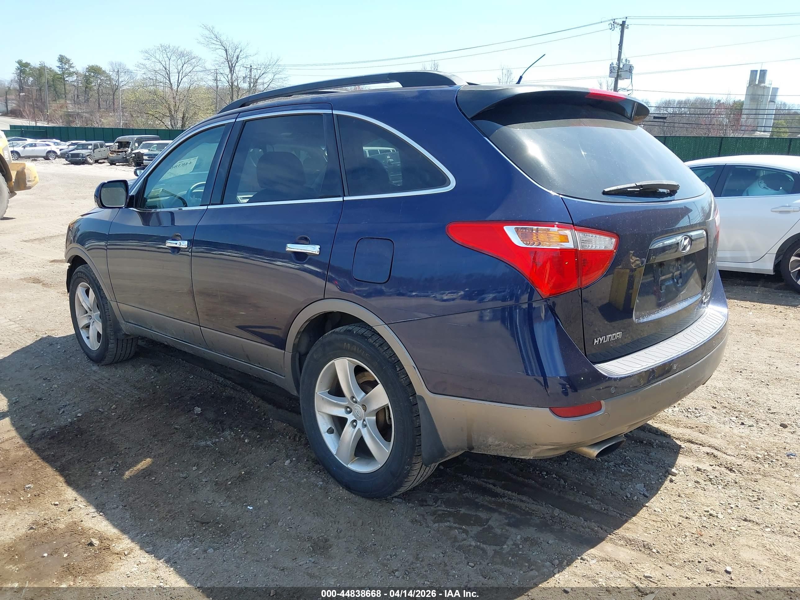 2010 Hyundai Veracruz Limited Blue vin: KM8NUDCC6AU105249