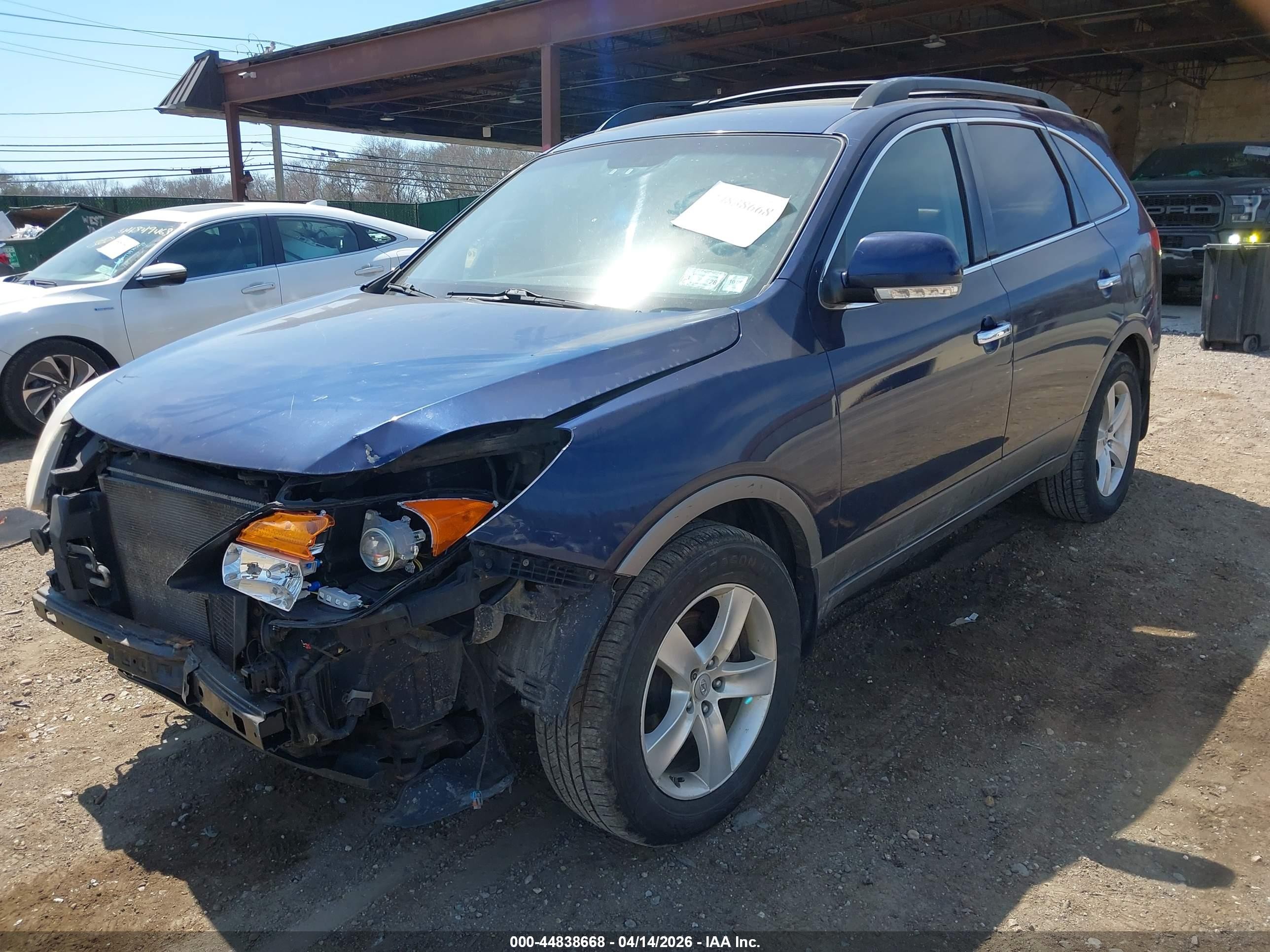 2010 Hyundai Veracruz Limited Blue vin: KM8NUDCC6AU105249