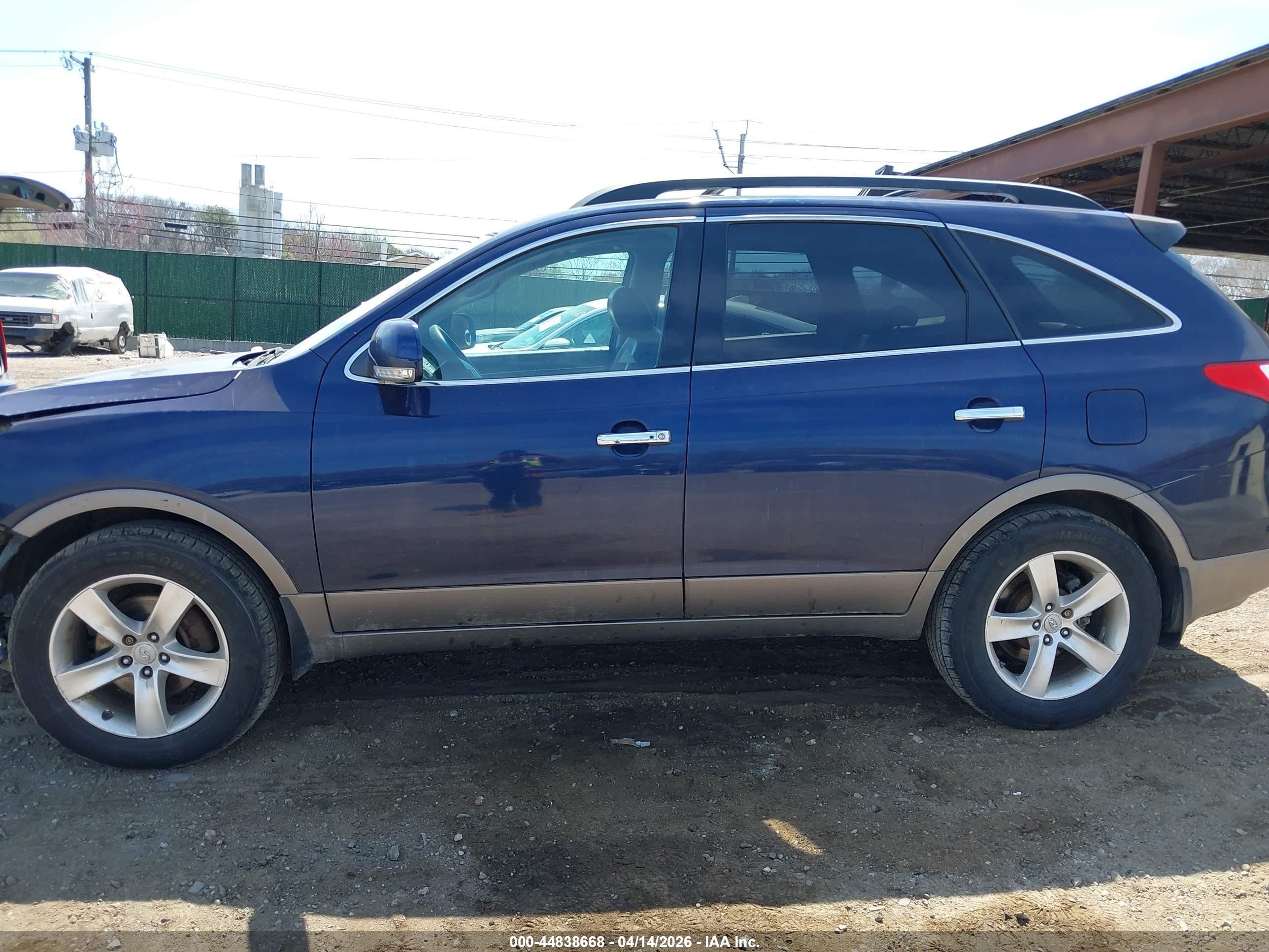 2010 Hyundai Veracruz Limited Blue vin: KM8NUDCC6AU105249