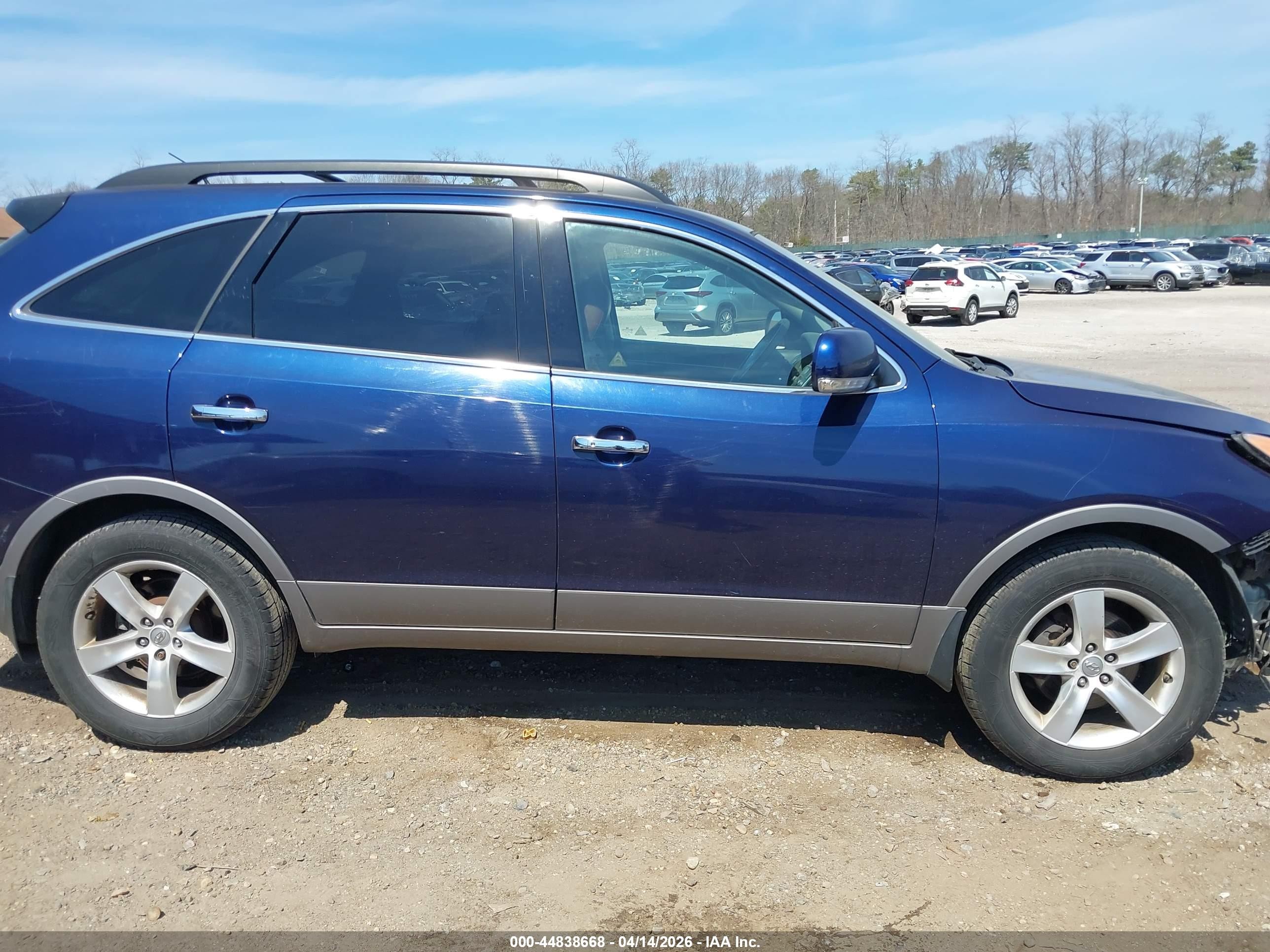 2010 Hyundai Veracruz Limited Blue vin: KM8NUDCC6AU105249