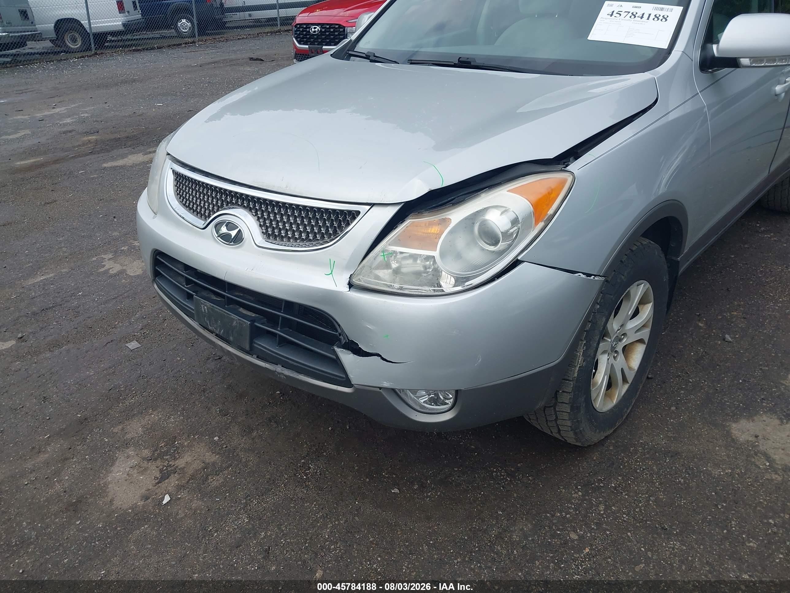 2010 Hyundai Veracruz Gls Silver vin: KM8NUDCC6AU119068
